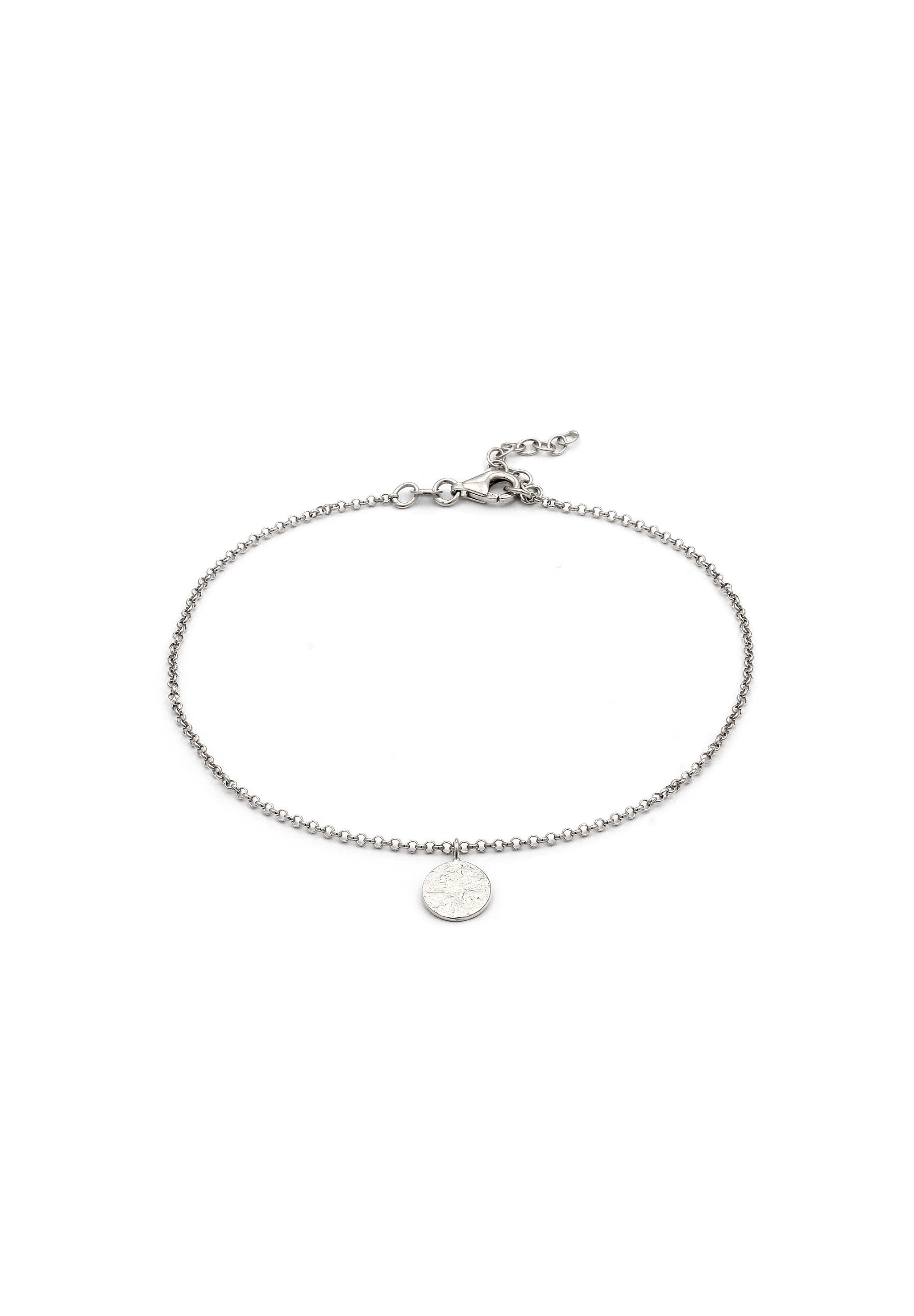 Elli Fußkette Plättchen Vintage Style 925 Sterling Silber