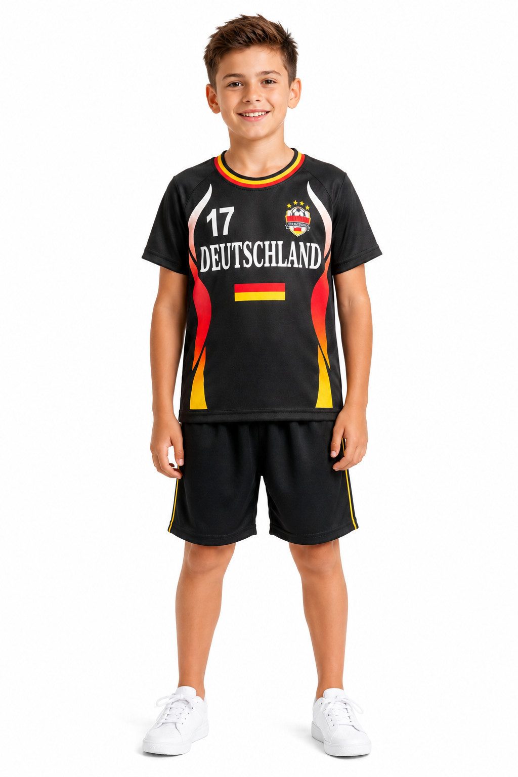 Fashion Boy Fußballtrikot Fußball Fan Set Deutschland Germany Trikot + Shorts 2026, JS780 (Set, 2, Shirt+Shorts)