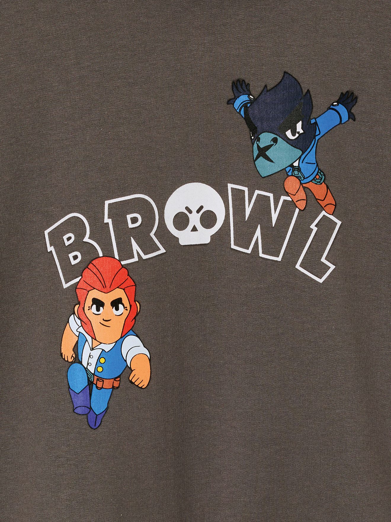 vertbaudet Fleecepullover Kapuzensweatshirt Kinder BRAWL STARS