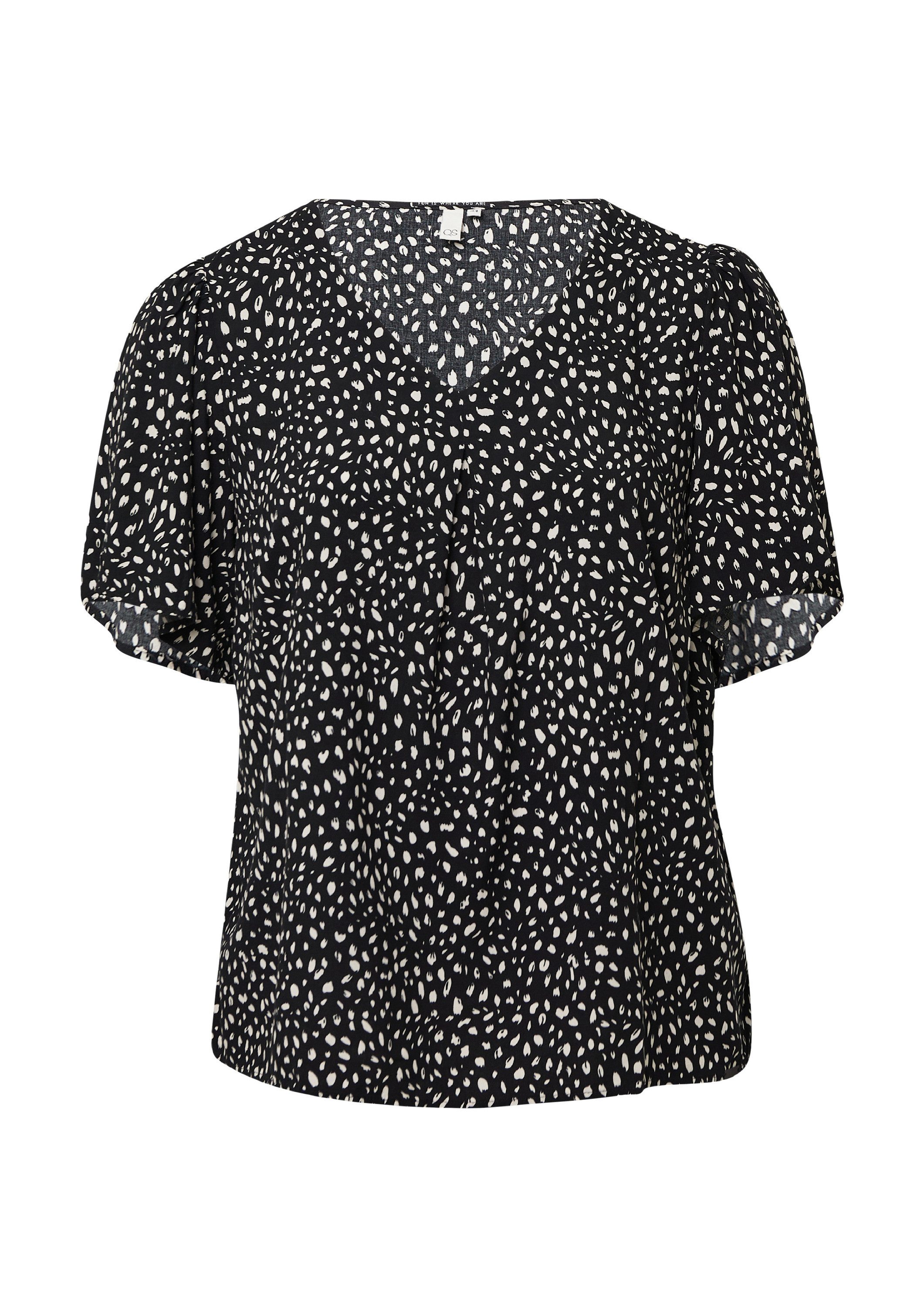 QS Kurzarmbluse Bluse Viskose Bluse mit günstig online kaufen