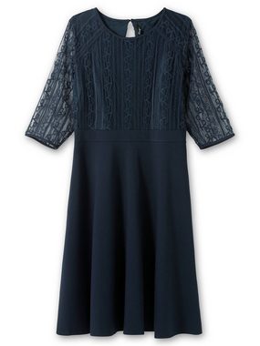 Sheego Abendkleid Große Größen mit floraler Spitze und Chiffon-Ärmeln