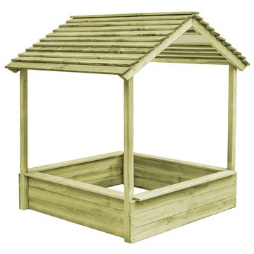 vidaXL Sandkasten Kinderspielhaus Garten-Spielhaus mit Sandkasten 128120145 cm Kiefernho