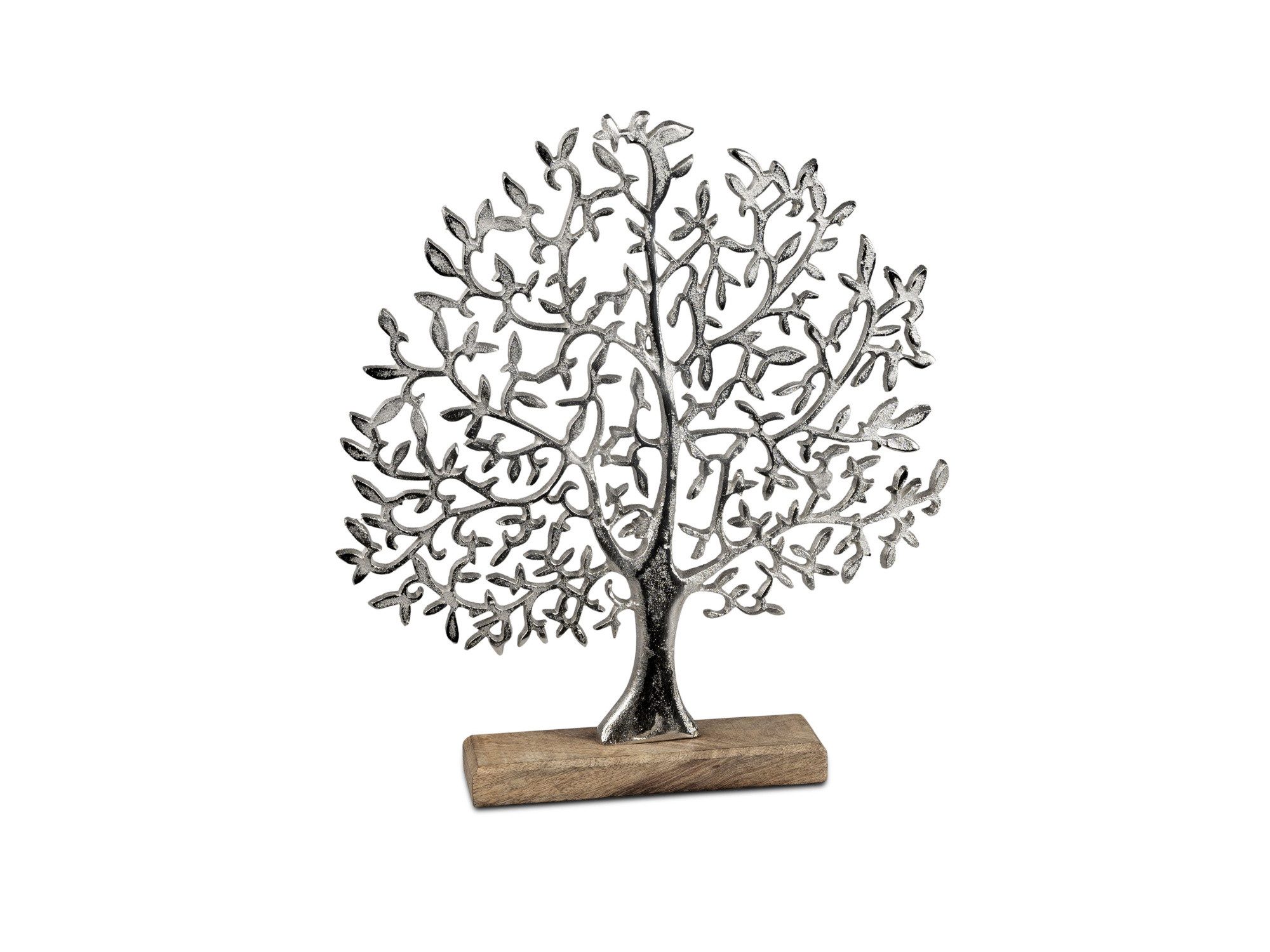 Dekoobjekt Lebensbaum 509062, 33 cm – Aus Mangoholz & Aluminium