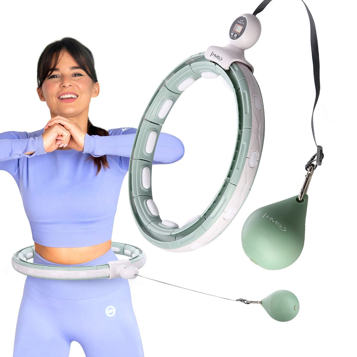 Hula-Hoop-Reifen Hula Hoop mit Gewicht und Zähler Fitnessgerät Sportgerät Fitnessring