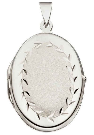 JOBO Medallionanhänger Anhänger Medaillon oval, 925 Silber