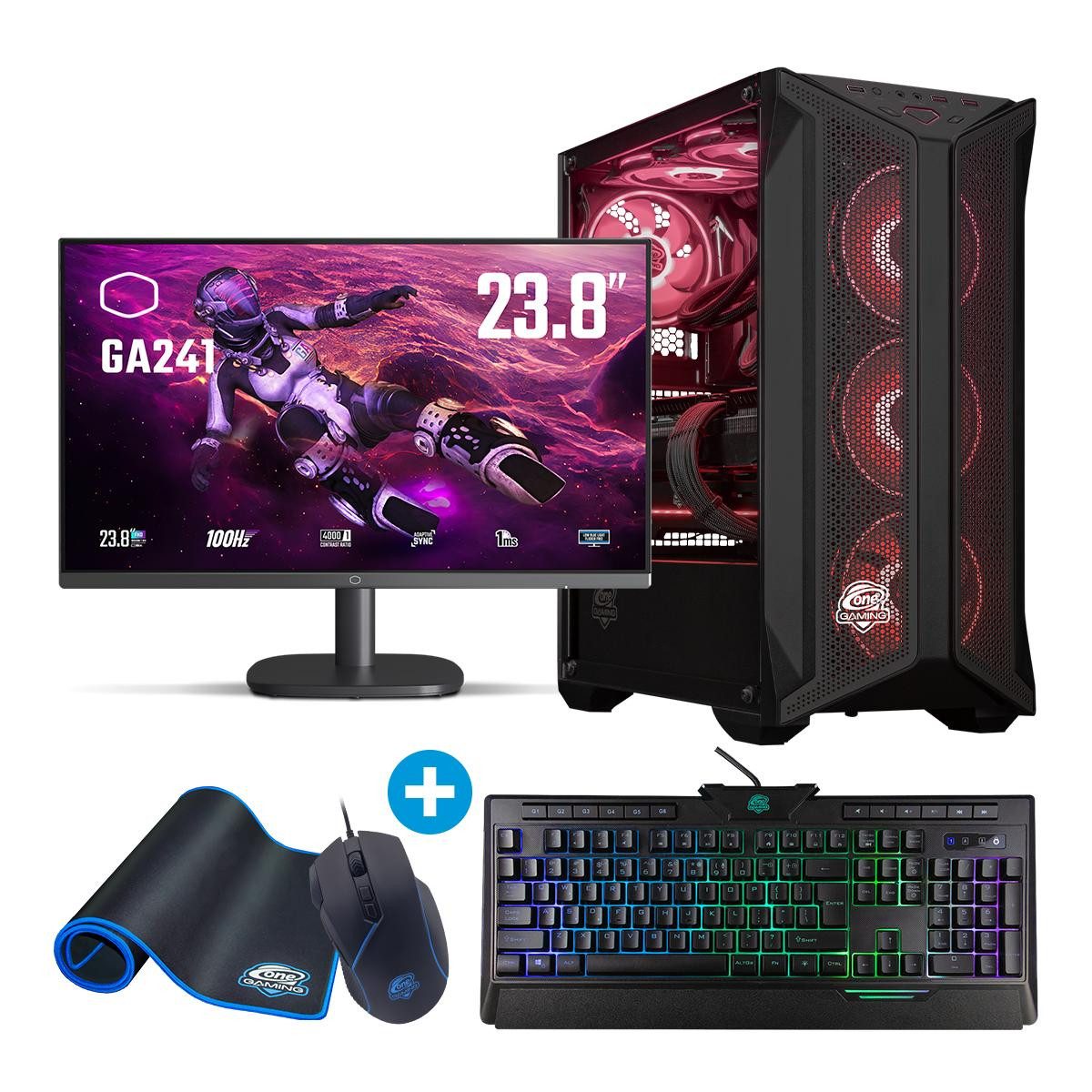 ONE GAMING Gaming Komplett-PC IN241 Gaming-PC (Intel Core i5 14600K, GeForce RTX 5060 Ti, 8 GB RAM, 512 GB SSD, Luftkühlung)