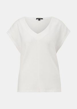 Comma Kurzarmshirt T-Shirt aus Baumwollmix Teilungsnaht