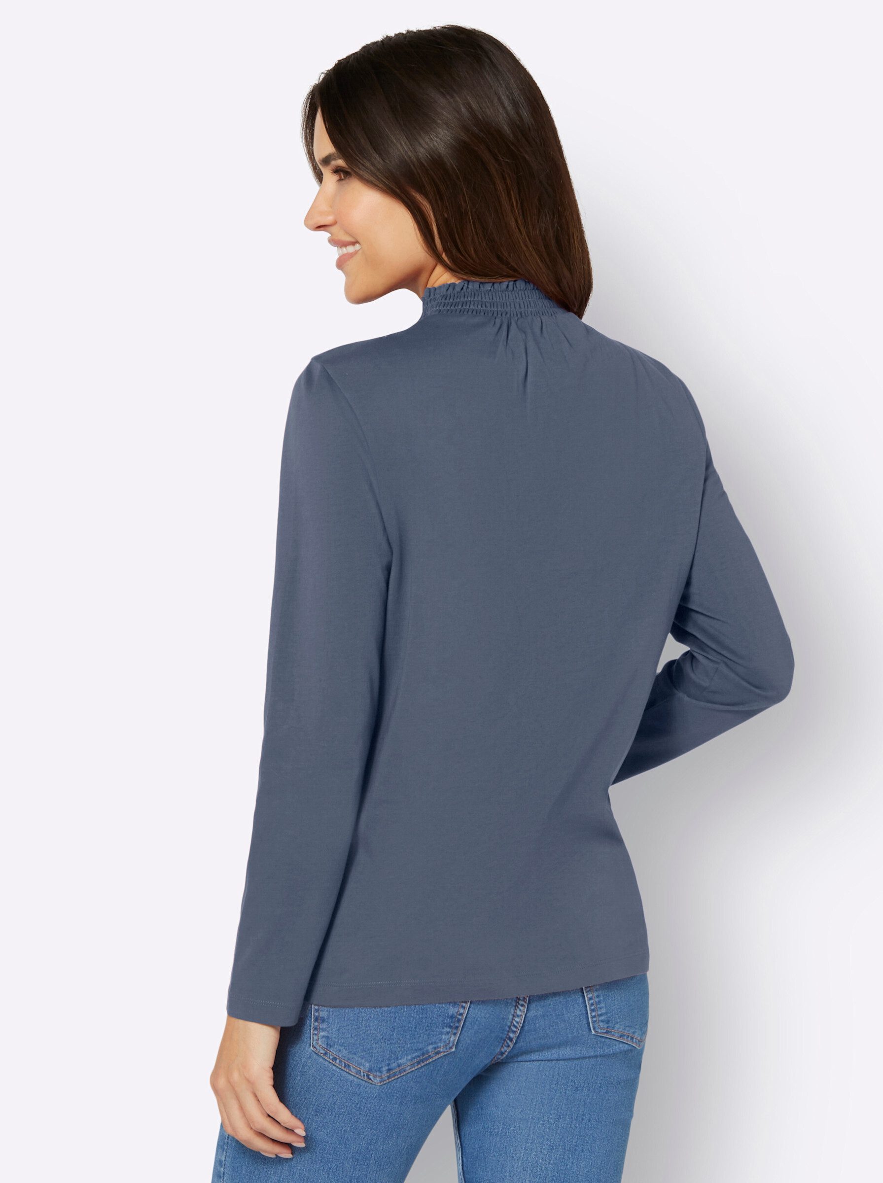 Sieh an! T-Shirt Stehkragenshirt . günstig online kaufen