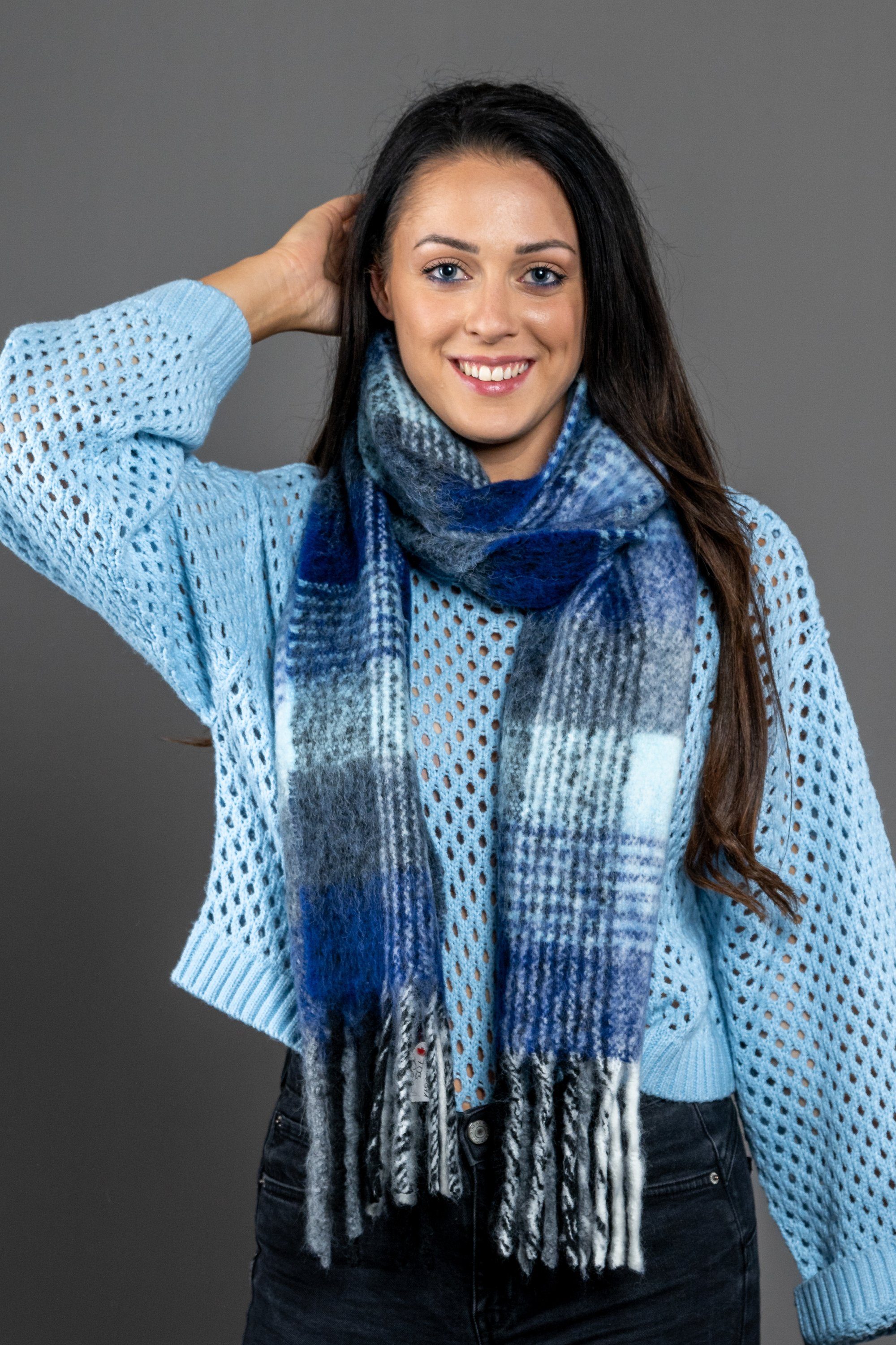 COLLEZIONE ALESSANDRO Modeschal Beth, (1-St), kariert mit Fransen günstig online kaufen