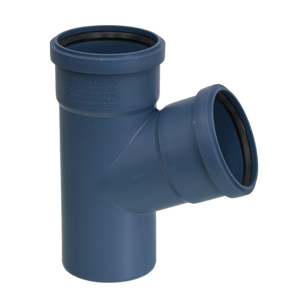 POLOPLAST Wasserrohr POLOPLAST POLO-KAL NG Abzweig 67,5 Grad, DN 125/ 110