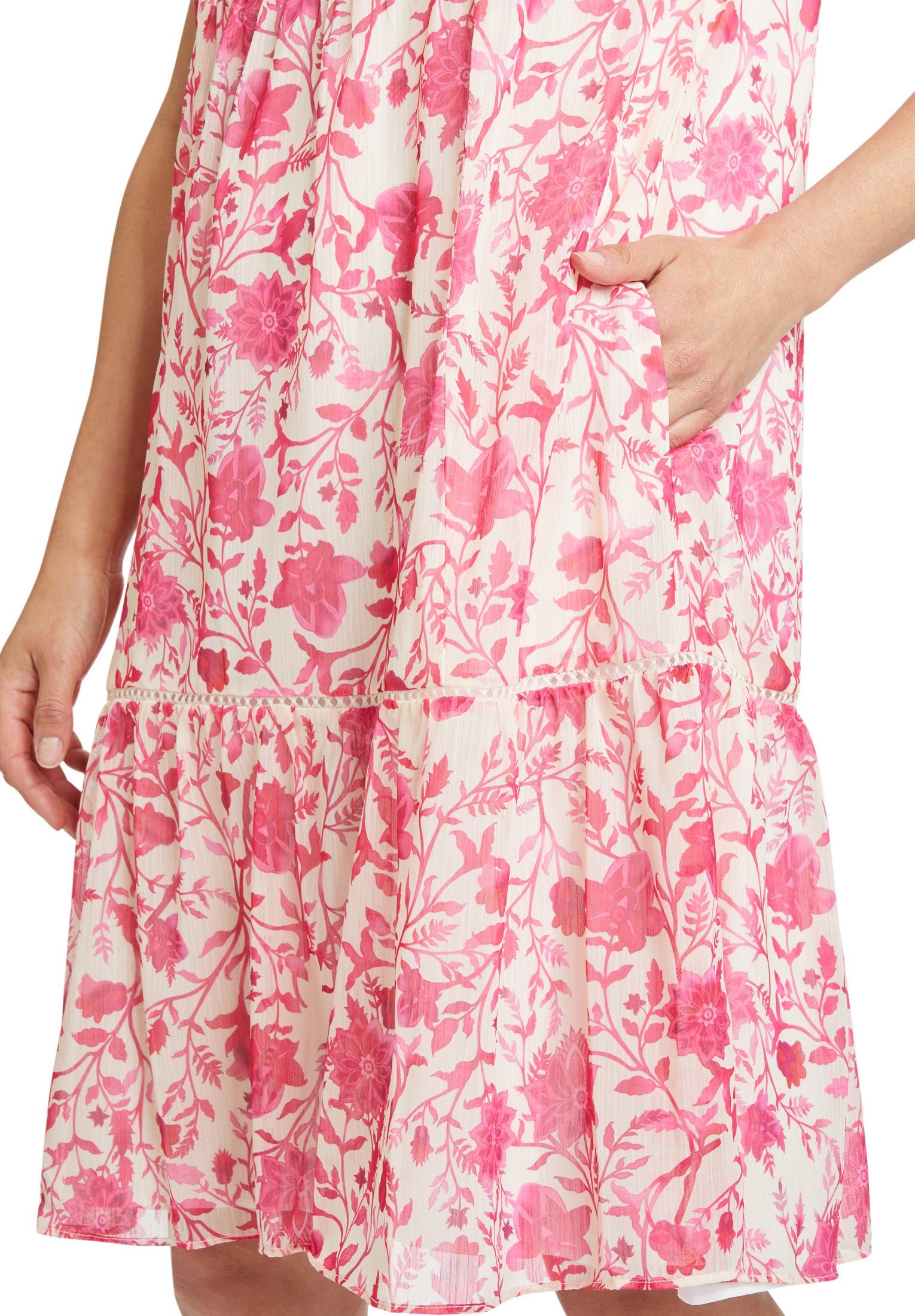 Mont Vera Cream/Pink im Boho Minikleid Style (1-tlg)