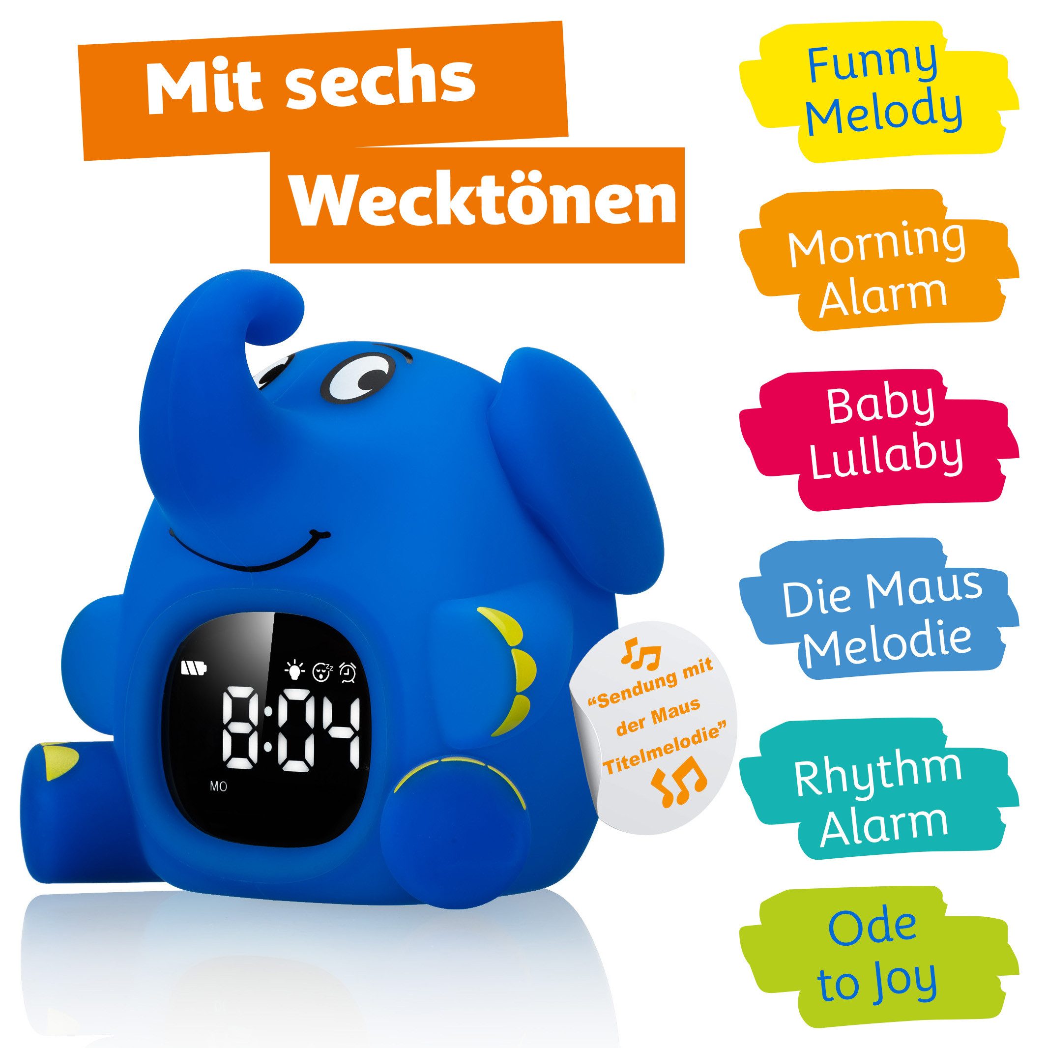 Die Maus Kinderwecker DieMaus Lichtwecker für Kinder - Elefant – Bild 5 von 5