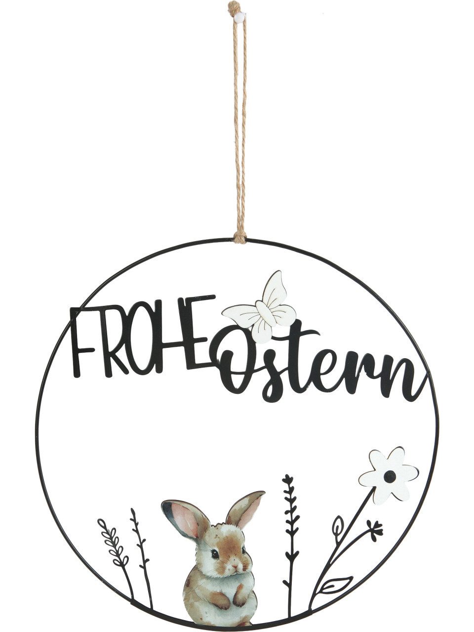 Trend Line Osterkranz TrendLine Aufhänger Metall mit Niete Frohe Ostern