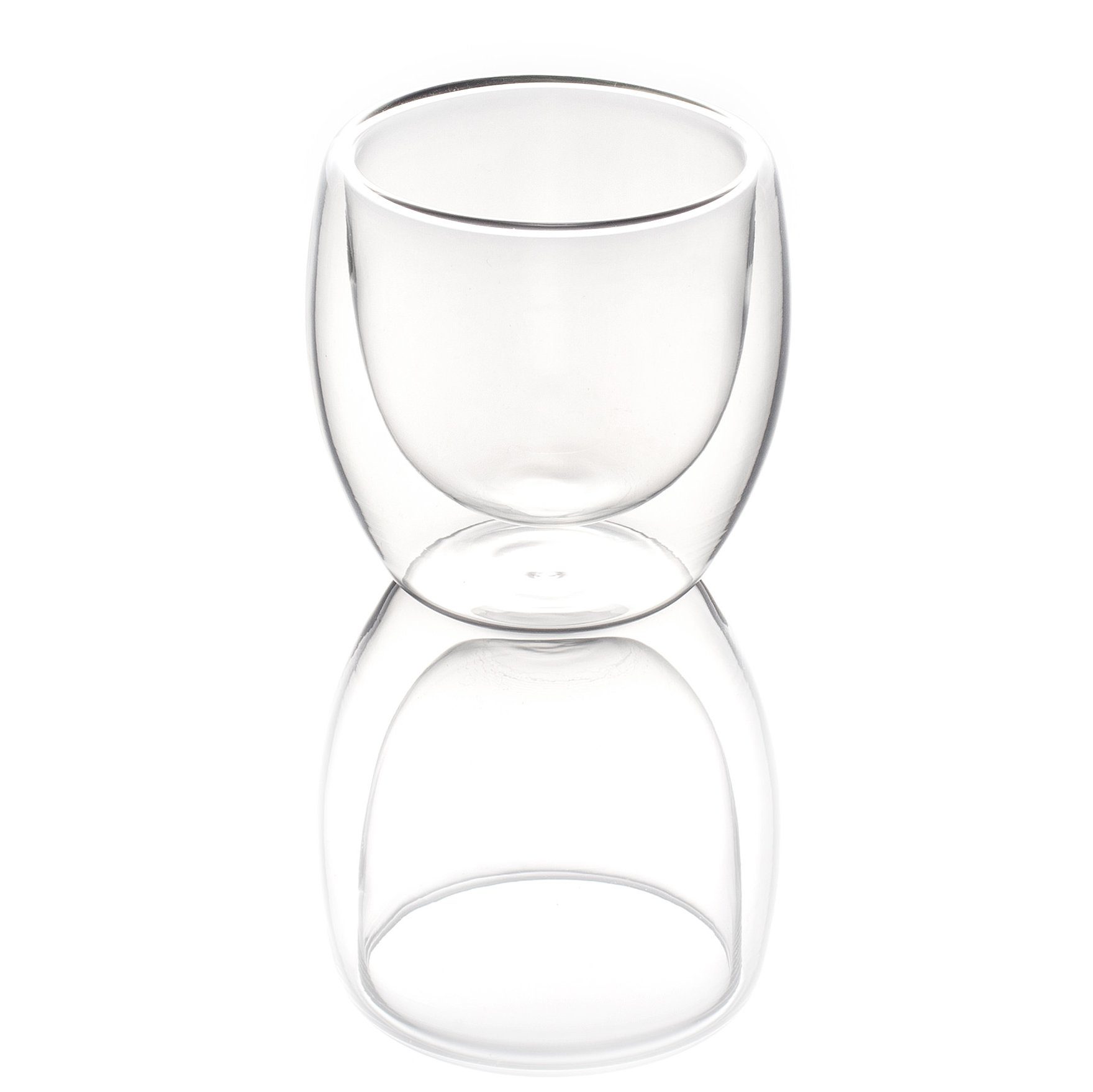 Hanseküche Espressoglas Doppelwandige Espressotassen 4er Set (4x80ml), 1-tlg., Borosilikatglas, Hartes Borosilikatglas, Wärmehaltend