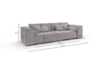 S-Style Möbel Big-Sofa Cork 5-Sitzer mit Schlaffunktion, mit Wellenfederung