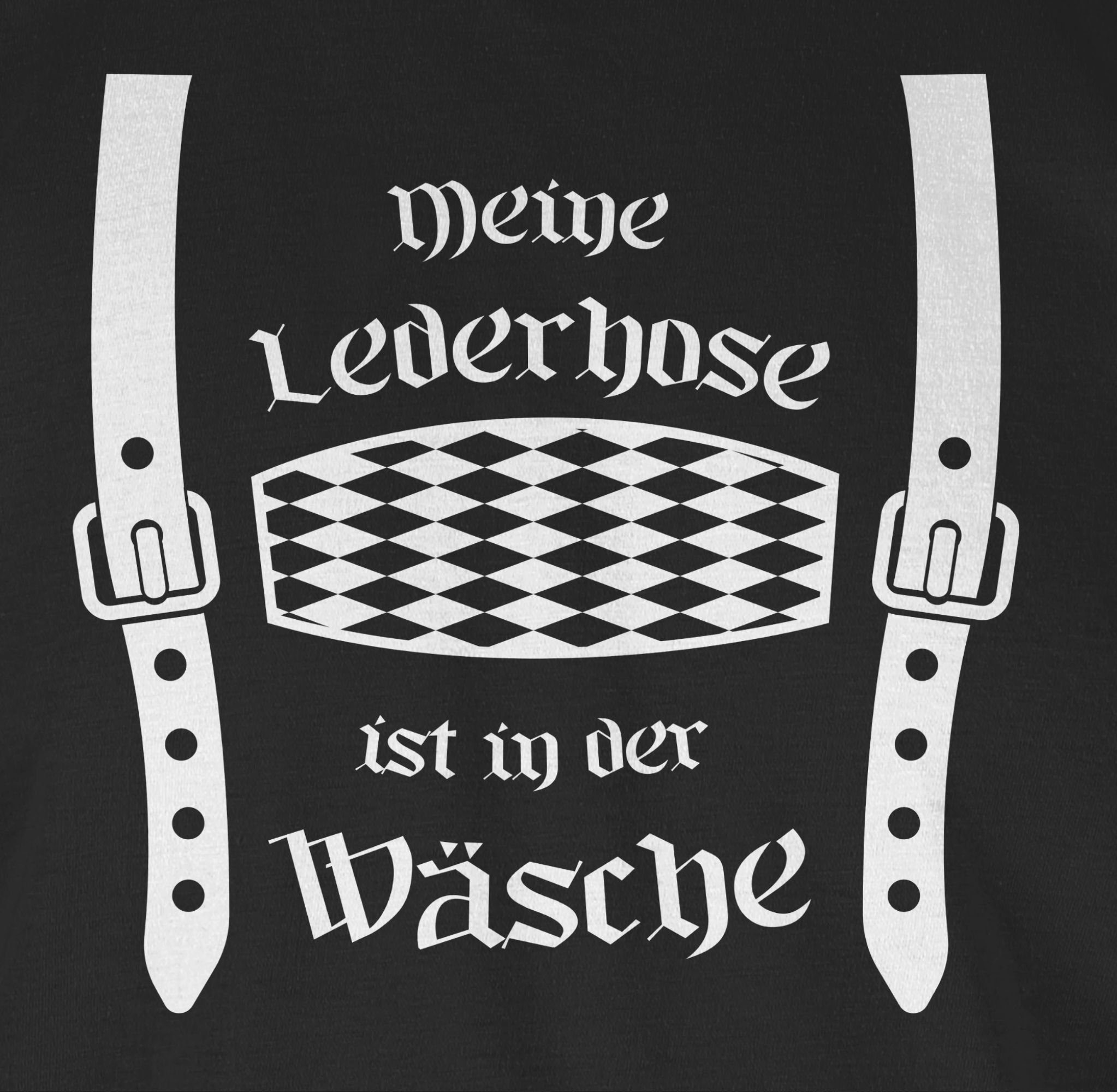 Lederhose T-Shirt in Shirtracer Herren Mode Meine ist Schwarz 1 der Rauten Wäsche Oktoberfest für