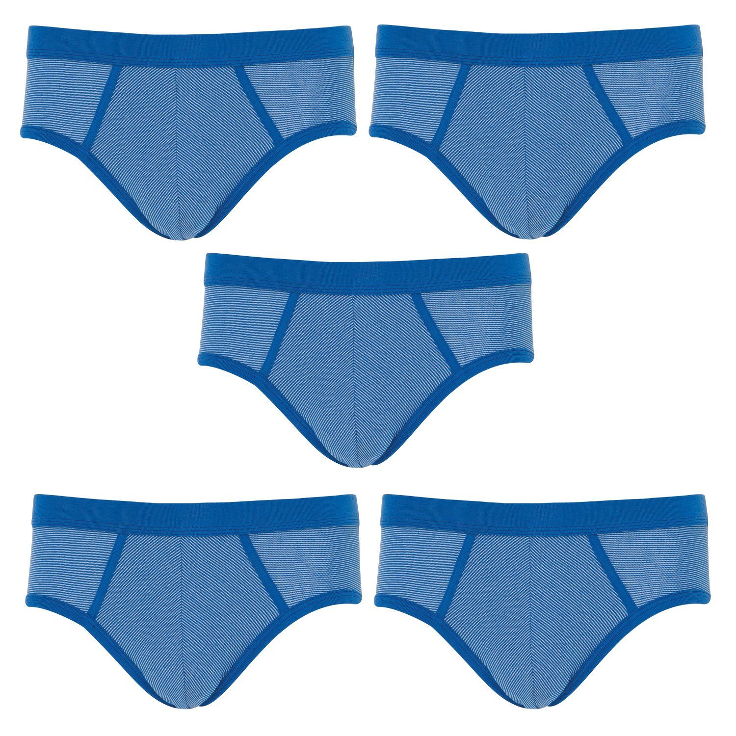- 5er FEINRIPP Blau (5-St) Ringel Die Pack Wäsche-Macher Slips, Herren oder Slip Boxershorts / Boxershorts ESGE ESGE im