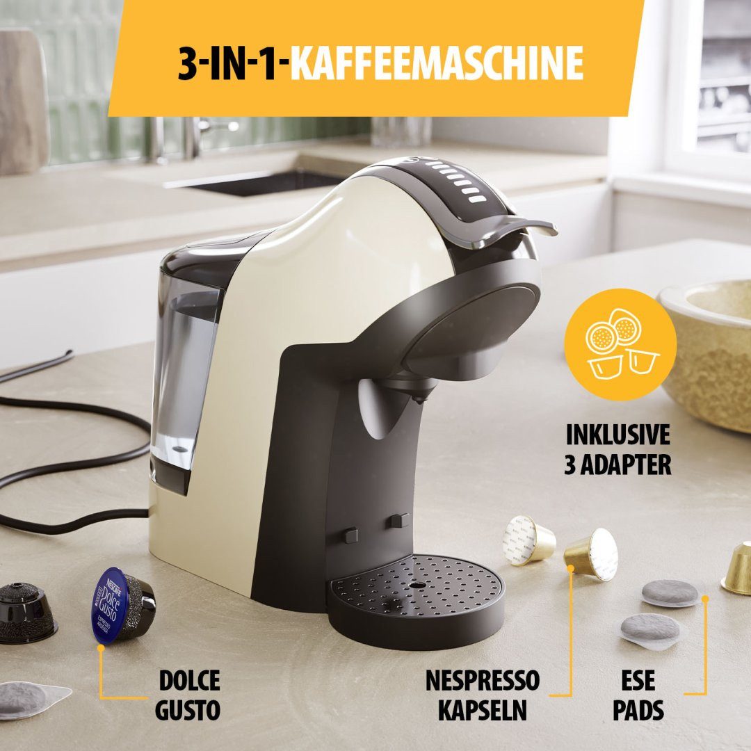 Tristar Kaffeebereiter CM-2301, 3-in-1 - Nespresso® und Dolce Gusto® Kapseln