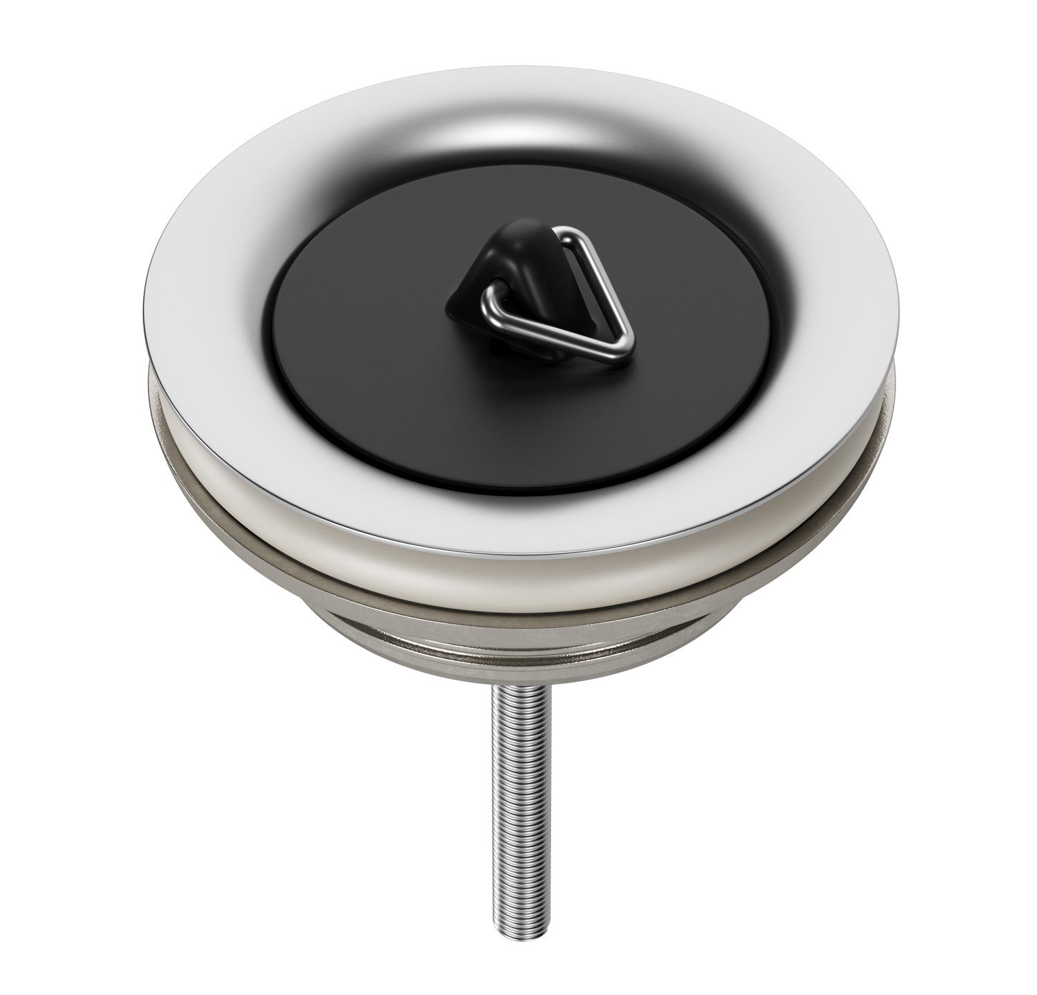 AQUADE Ablaufventil Ventil mit Stopfen Dreikantbügel für Spülbecken, 1 1/4 Ø 60 mm