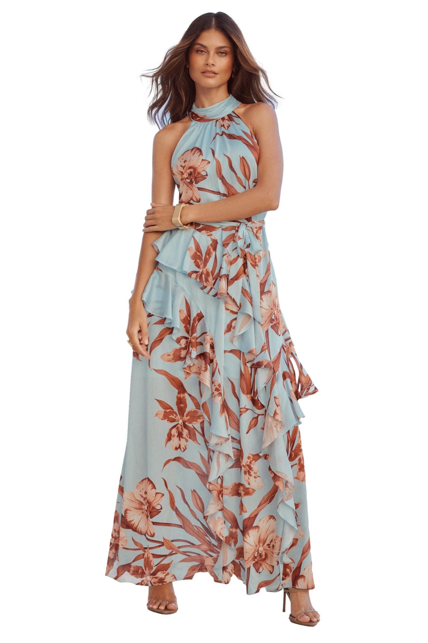 LIPSY Maxikleid Lipsy Neckholder-Maxikleid in Trapezform, Regular (1-tlg)