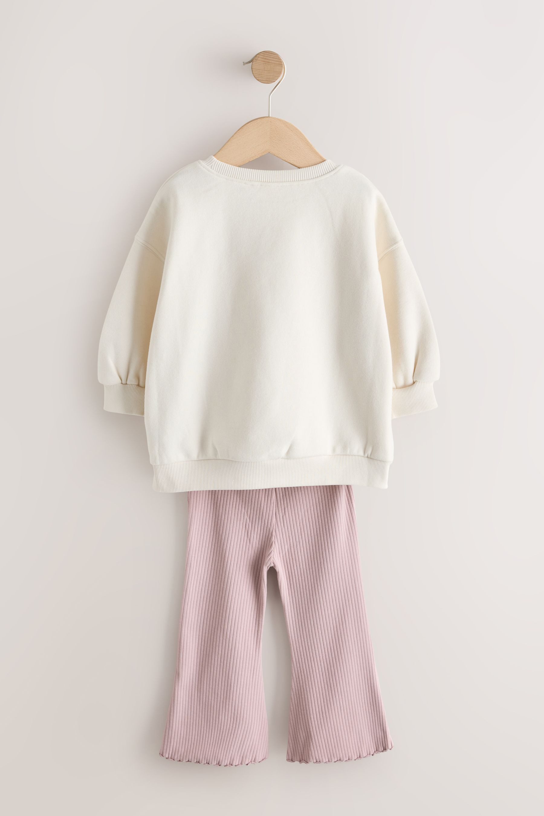 Next Top & Leggings Sweatshirt und ausgestellte Leggings im Set (2-tlg) – Bild 2 von 5