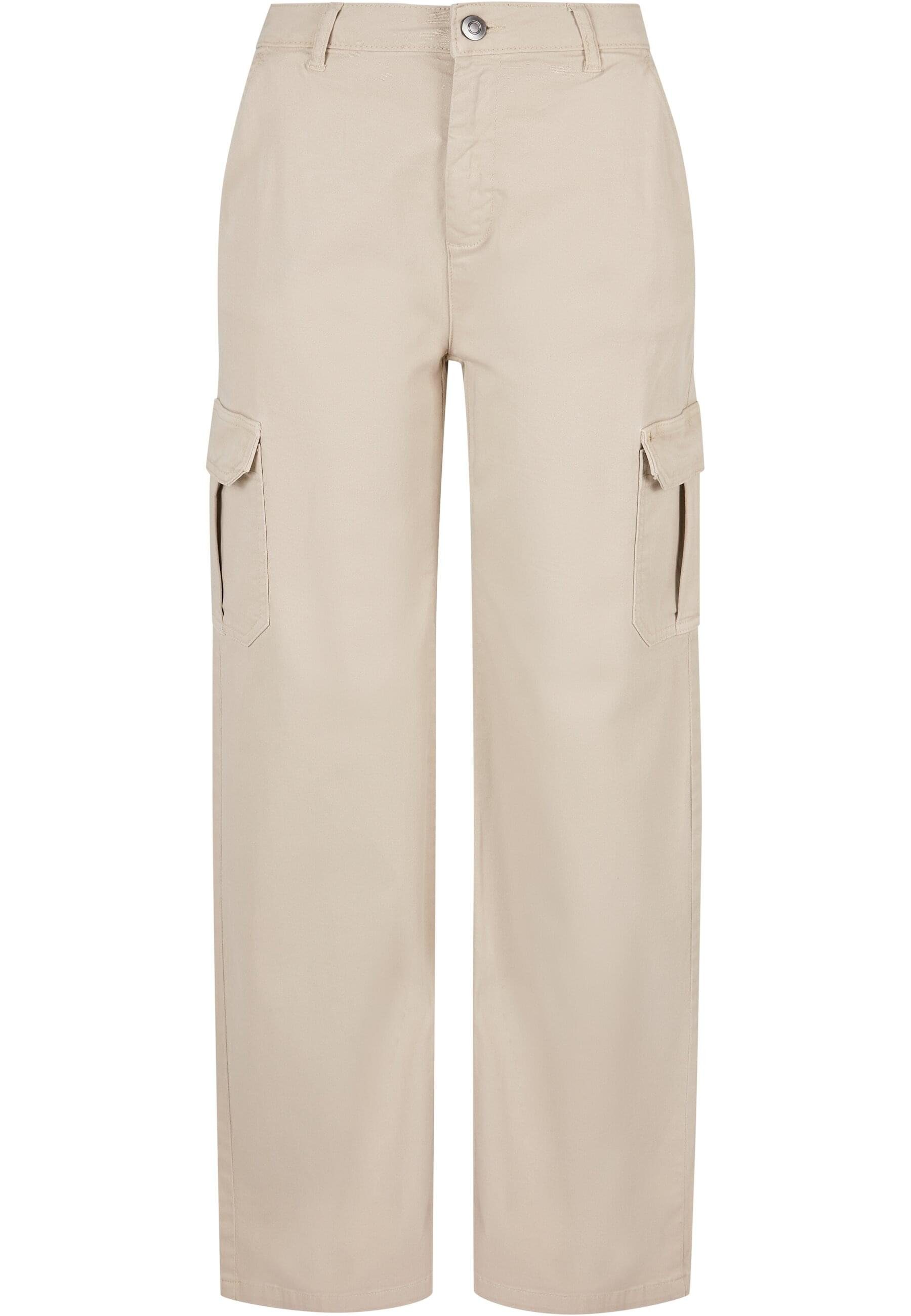 URBAN CLASSICS Stoffhose Urban Classics Damen Ladies High Waist Straight Cargo Pants (1-tlg)