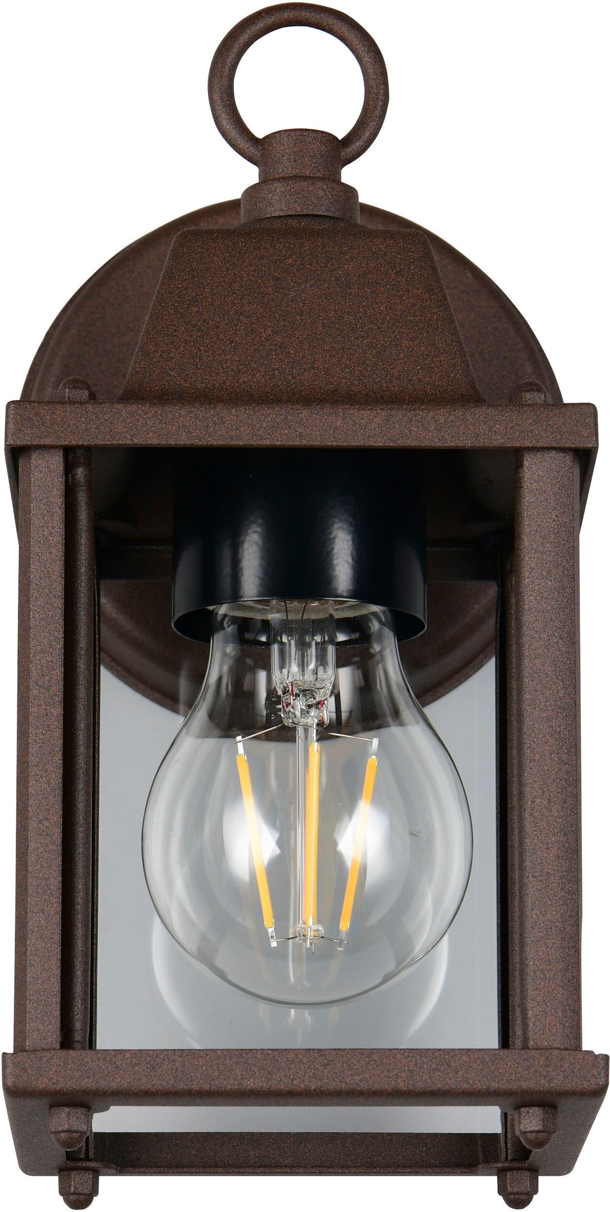 TRIO Leuchten Außen-Wandleuchte MIRANDE, Hauswand Leuchte Laterne mit Glasschirm, exkl 1x E27 max 40W, Leuchtmittel wechselbar, warmweiß - kaltweiß, IP23, Outdo – Bild 3 von 5