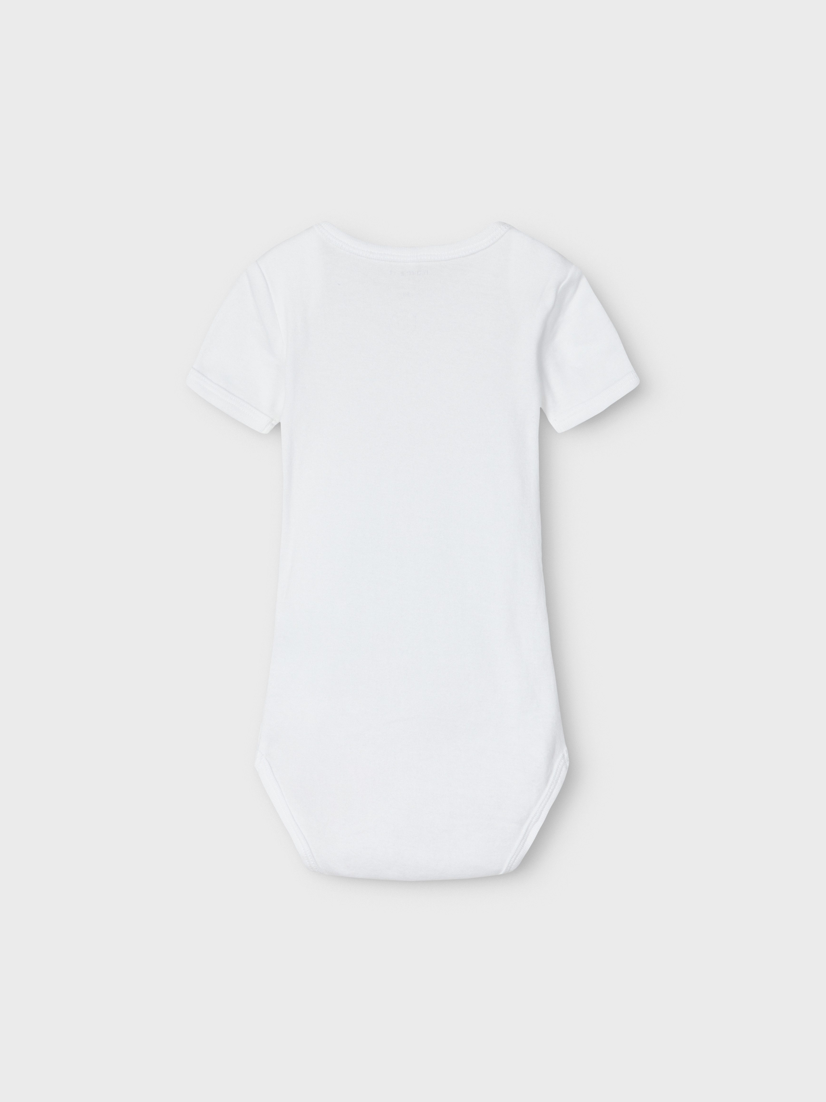 Name It Body NBNBODY 3P SS SOLID WHITE 4 NOOS (Packung, 3-tlg)