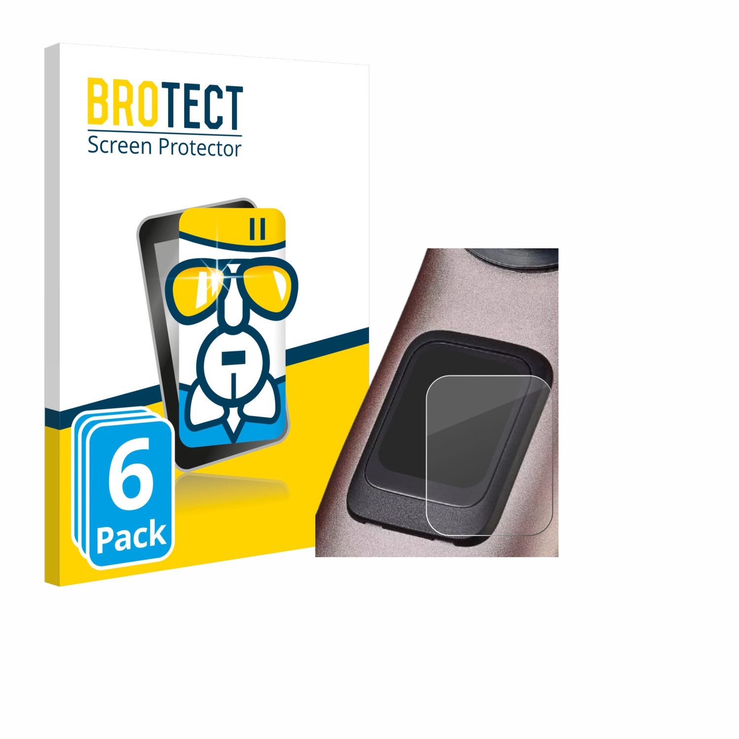 BROTECT Displayschutzglas Folie für Specialized Turbo Levo 4, 6 Stück, Schutzfolie Glas Panzer Display Schutz klar