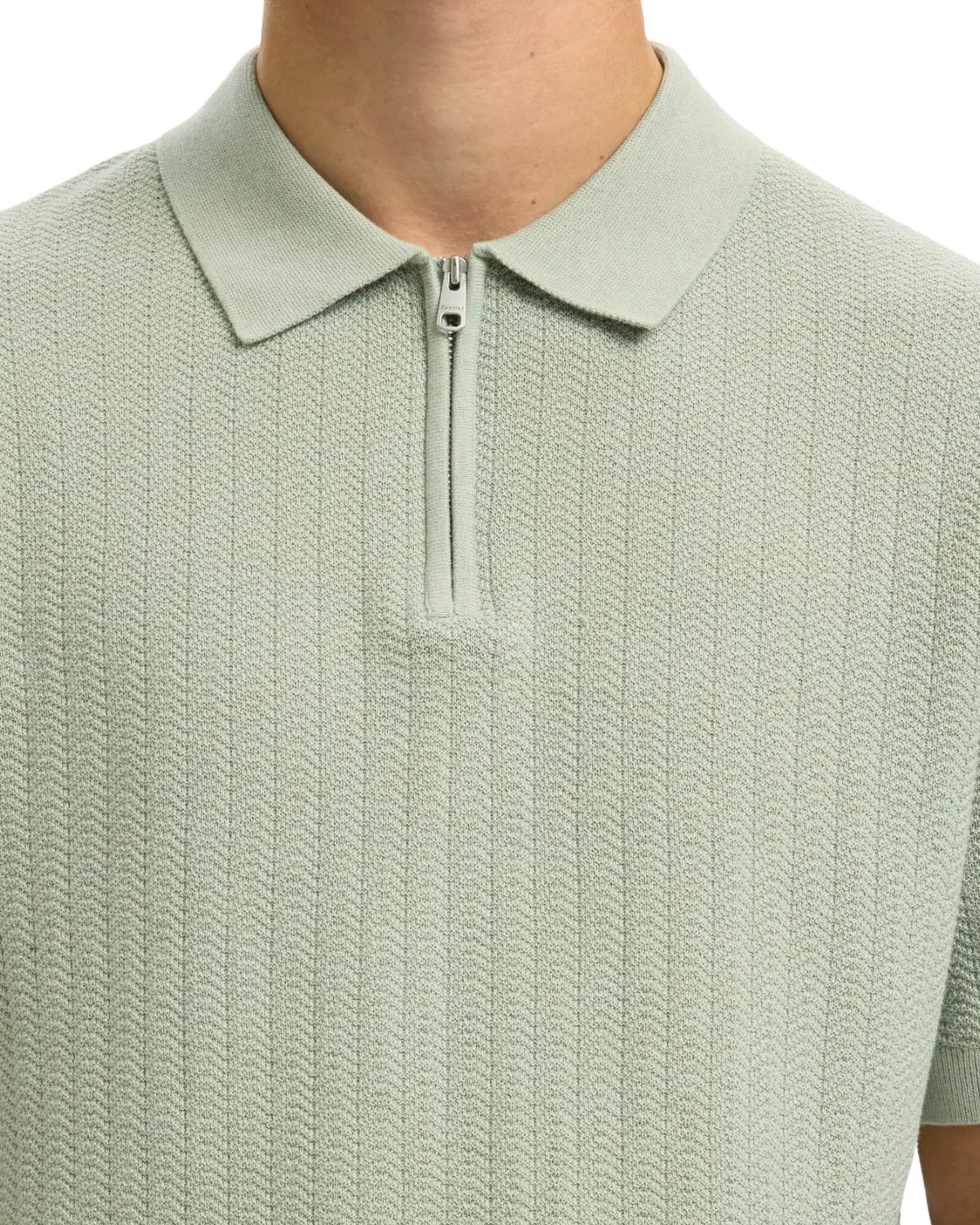 SELECTED HOMME Poloshirt mit halbem Reißverschluss