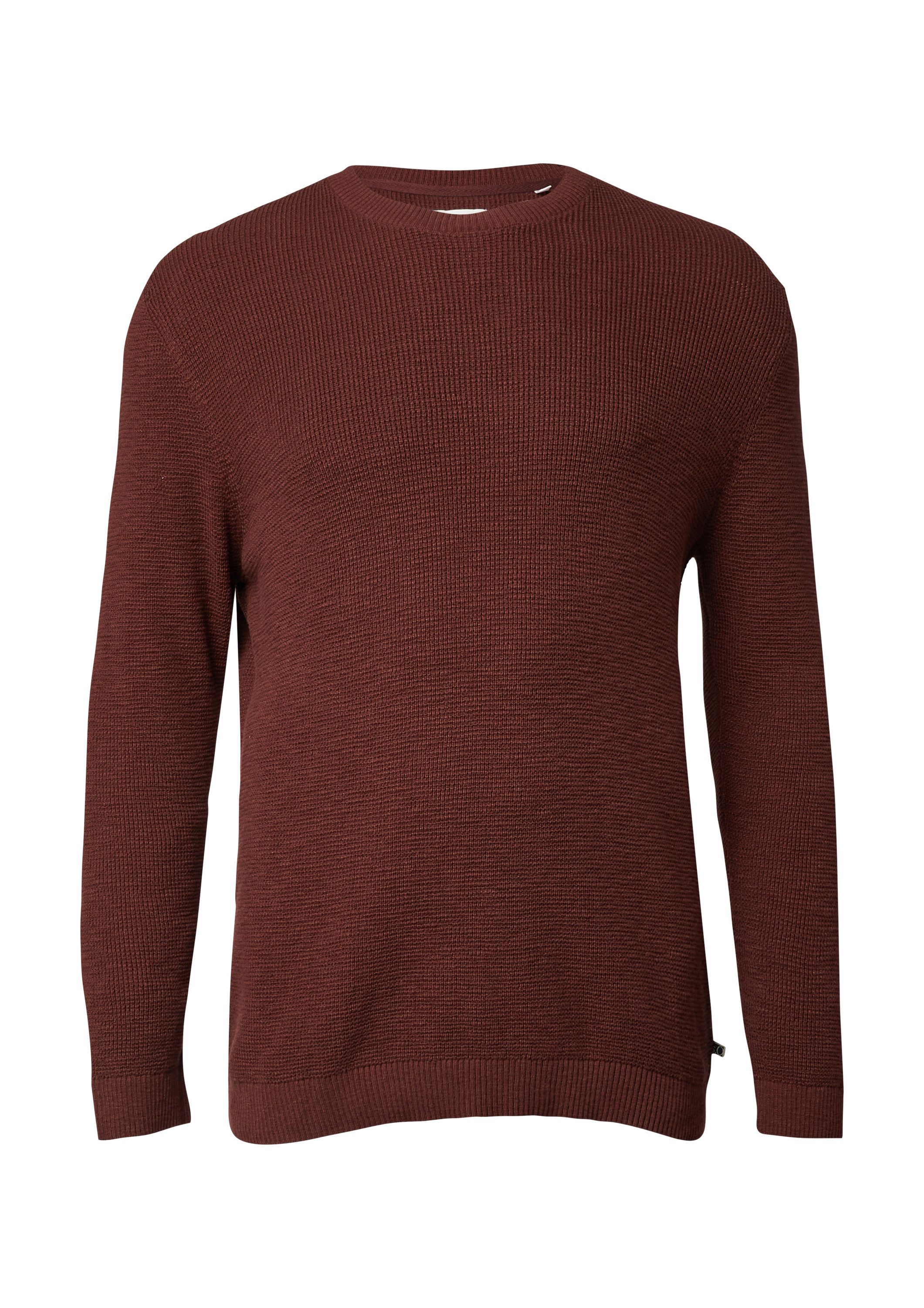 s.Oliver Longpullover Strickpullover Strickpullover mit Crew Neck und Struk günstig online kaufen