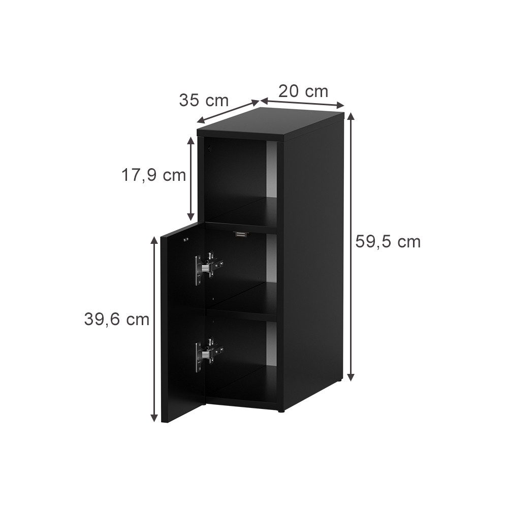 Vicco Nachtschrank Enton, Schwarz, 20 x günstig online kaufen
