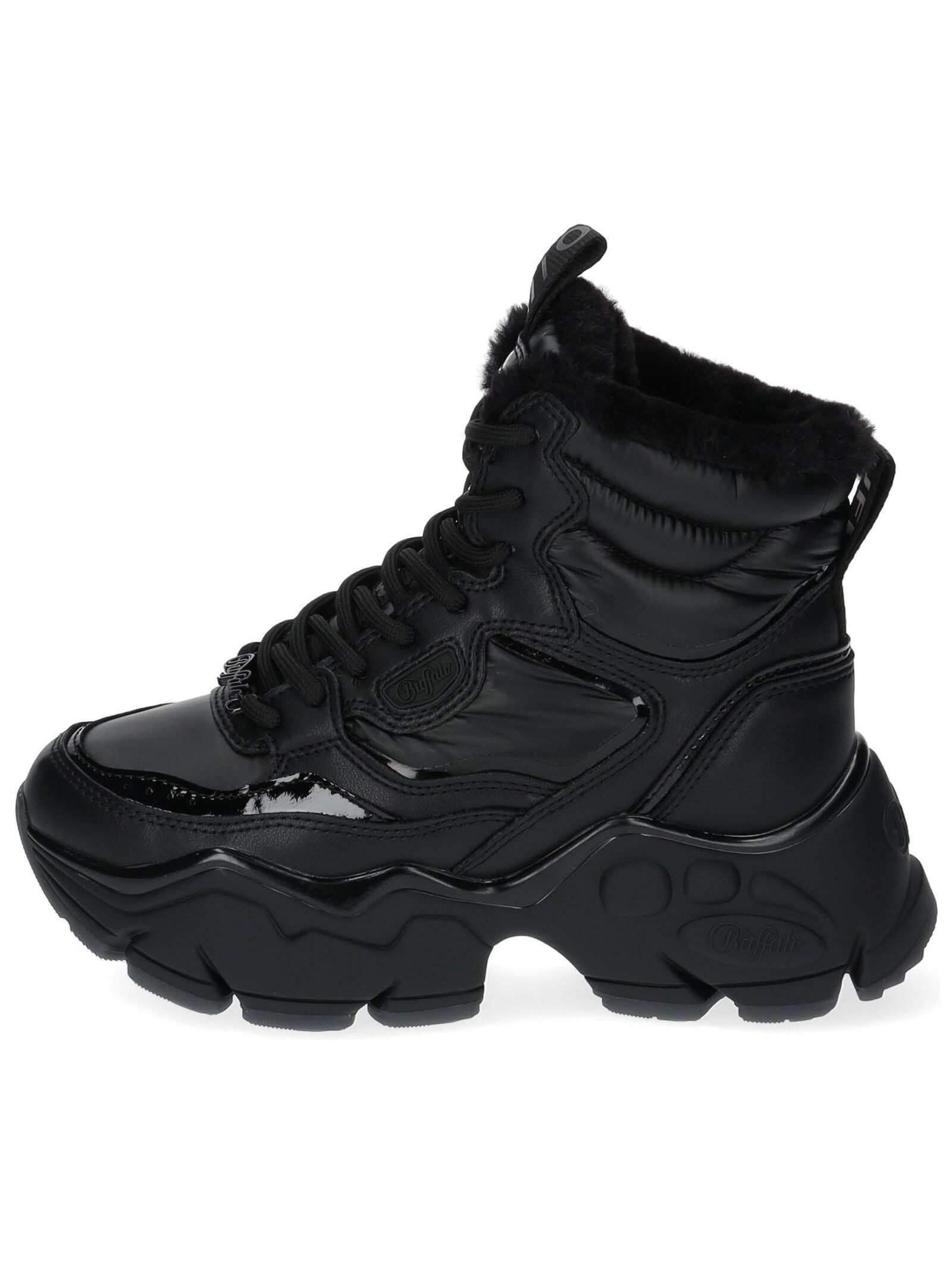 Buffalo Buffalo Stiefelette Lederimitat/Textil Schnürstiefelette