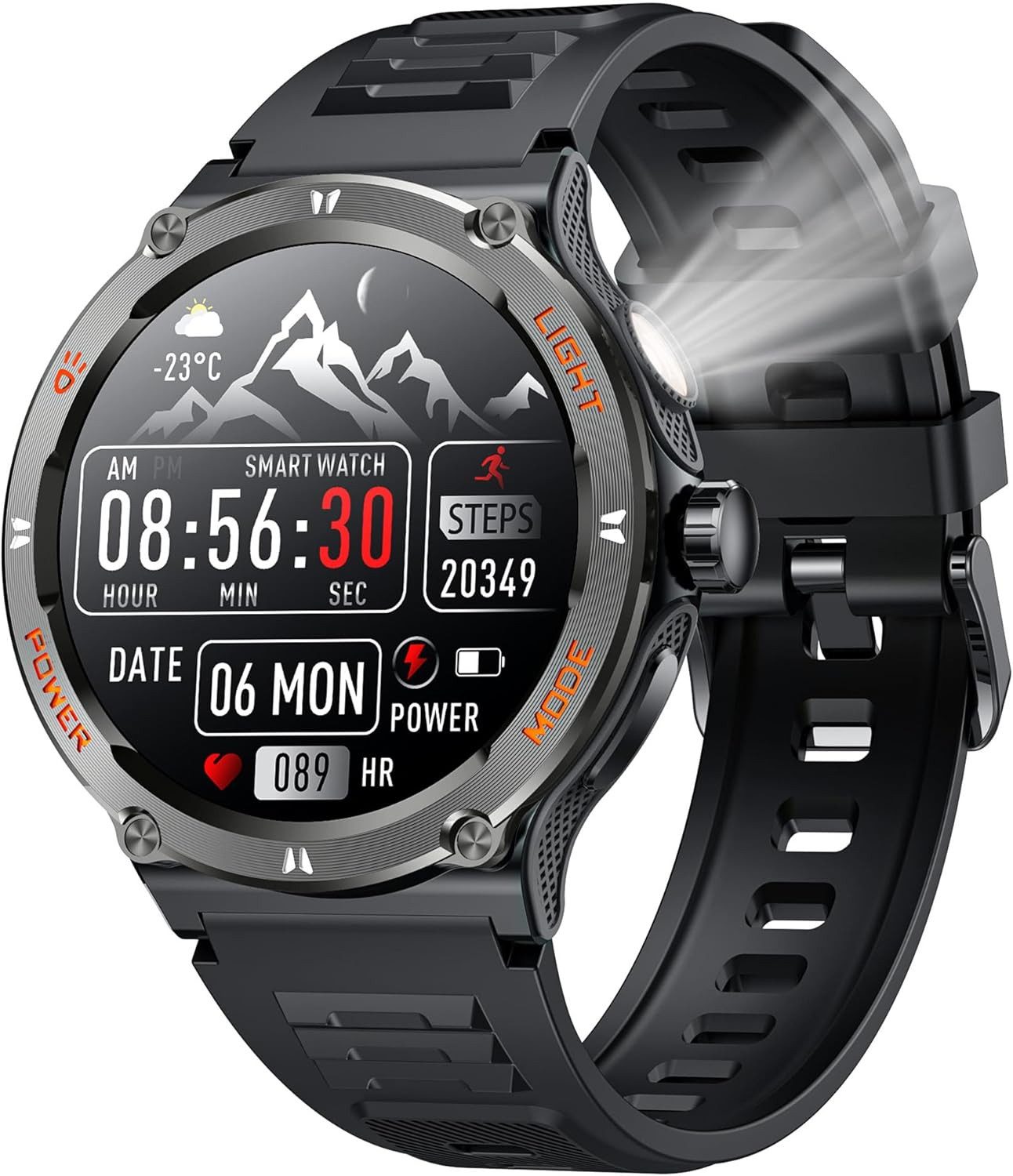 Herren's Telefonfunktion Fitness Tracker IP68 Wasserdicht Smartwatch