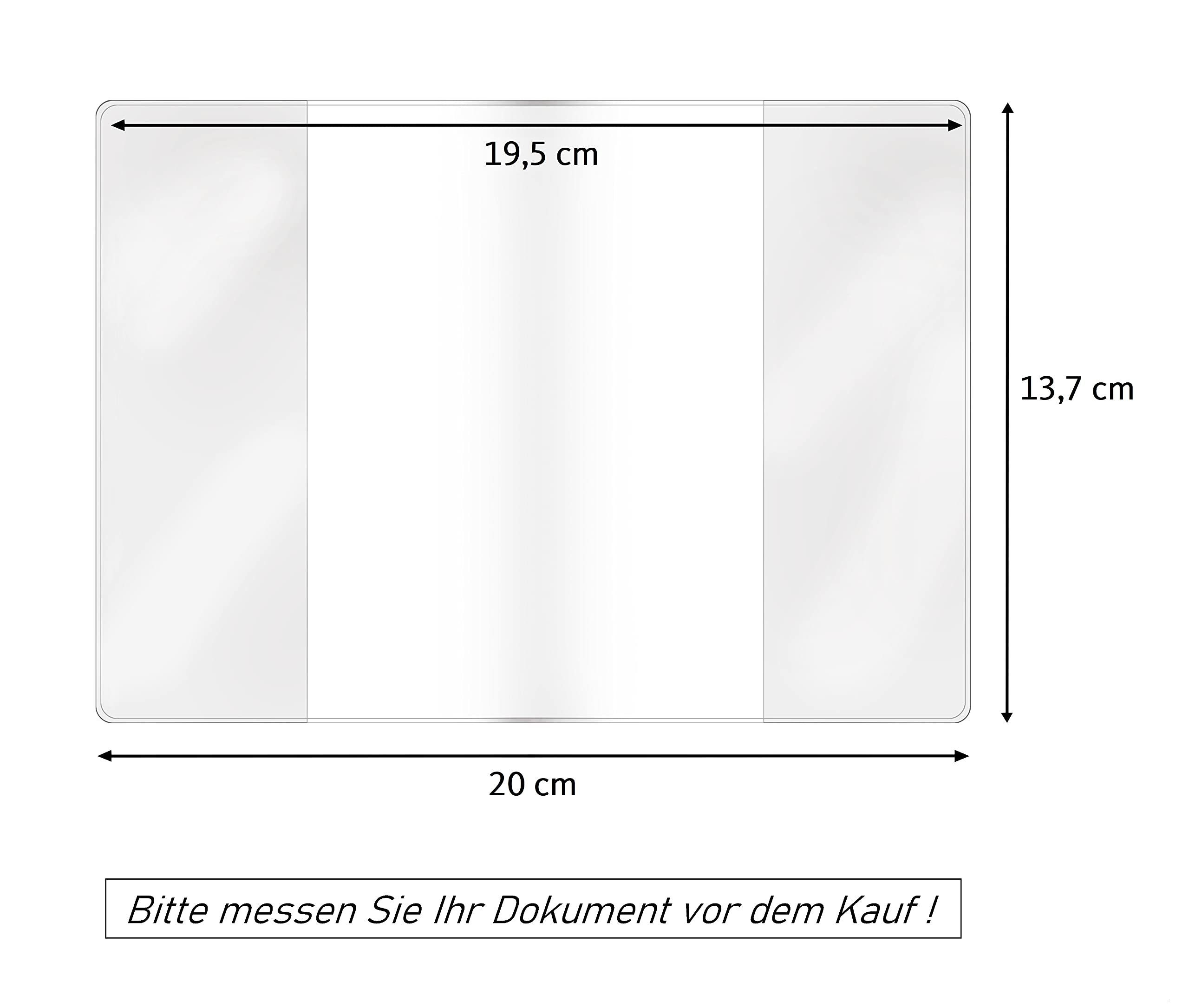 Frentree Dokumententasche IH77-4 (4er-Set), Impfpass Hülle - glasklare Schutzhülle für aktuellen Impfausweis