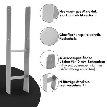 Randaco Pfostenträger Pfostenanker Träger Pfostenhalter H-Anker Zäune Pfostenträger 81-141MM