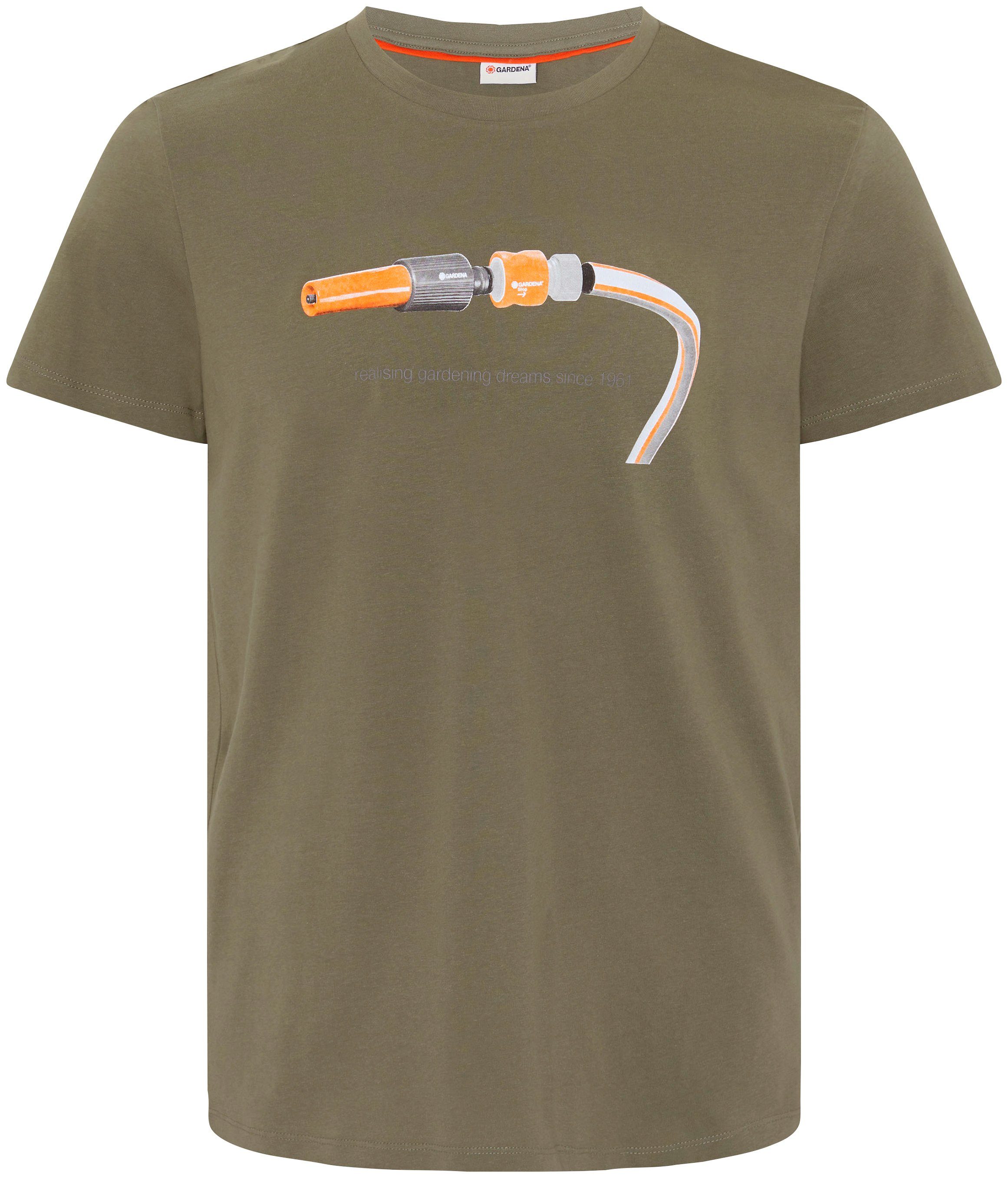 Dusty T-Shirt mit Olive Aufdruck GARDENA