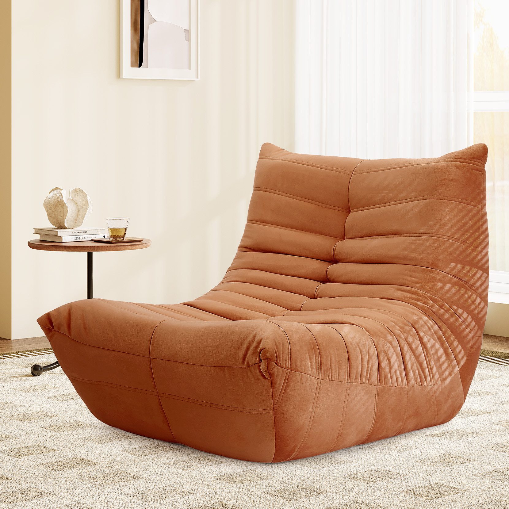 OUNUO Sofa Lounge-Sofa mit Memory-Schaum für kleine Räume