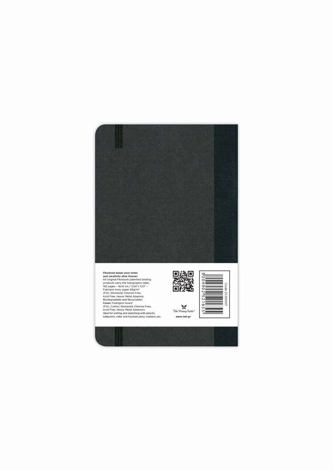 Schwarz Notizbuch verschied Elastikband / 14 Notizbuch Flexbook Seiten Blanko 9 / * cm Globel Flexbook blanko/linierte