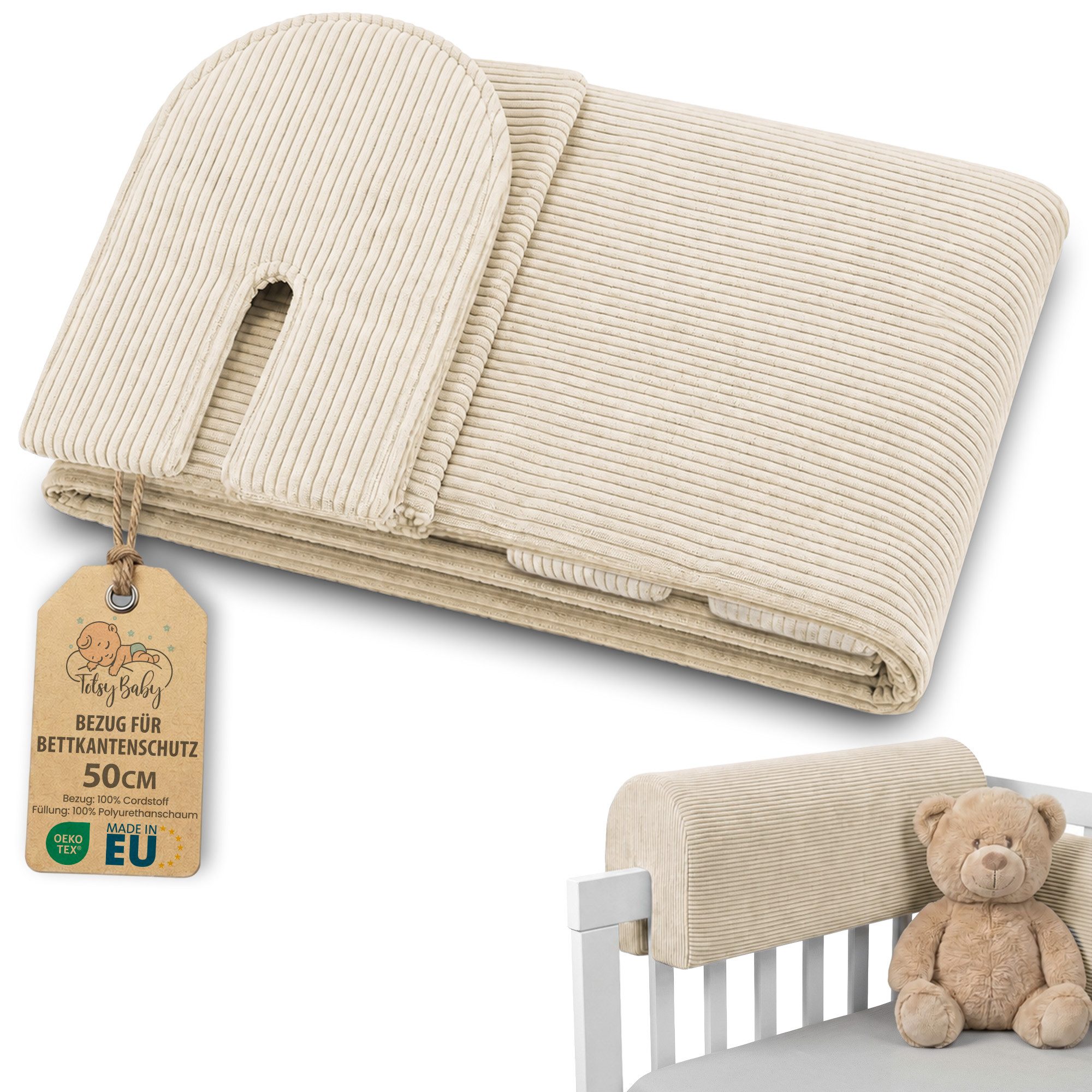 Totsy Baby Bettschutzgitter Bezug für Bettkantenschutz – Schutz für Kinderbett & Babybett
