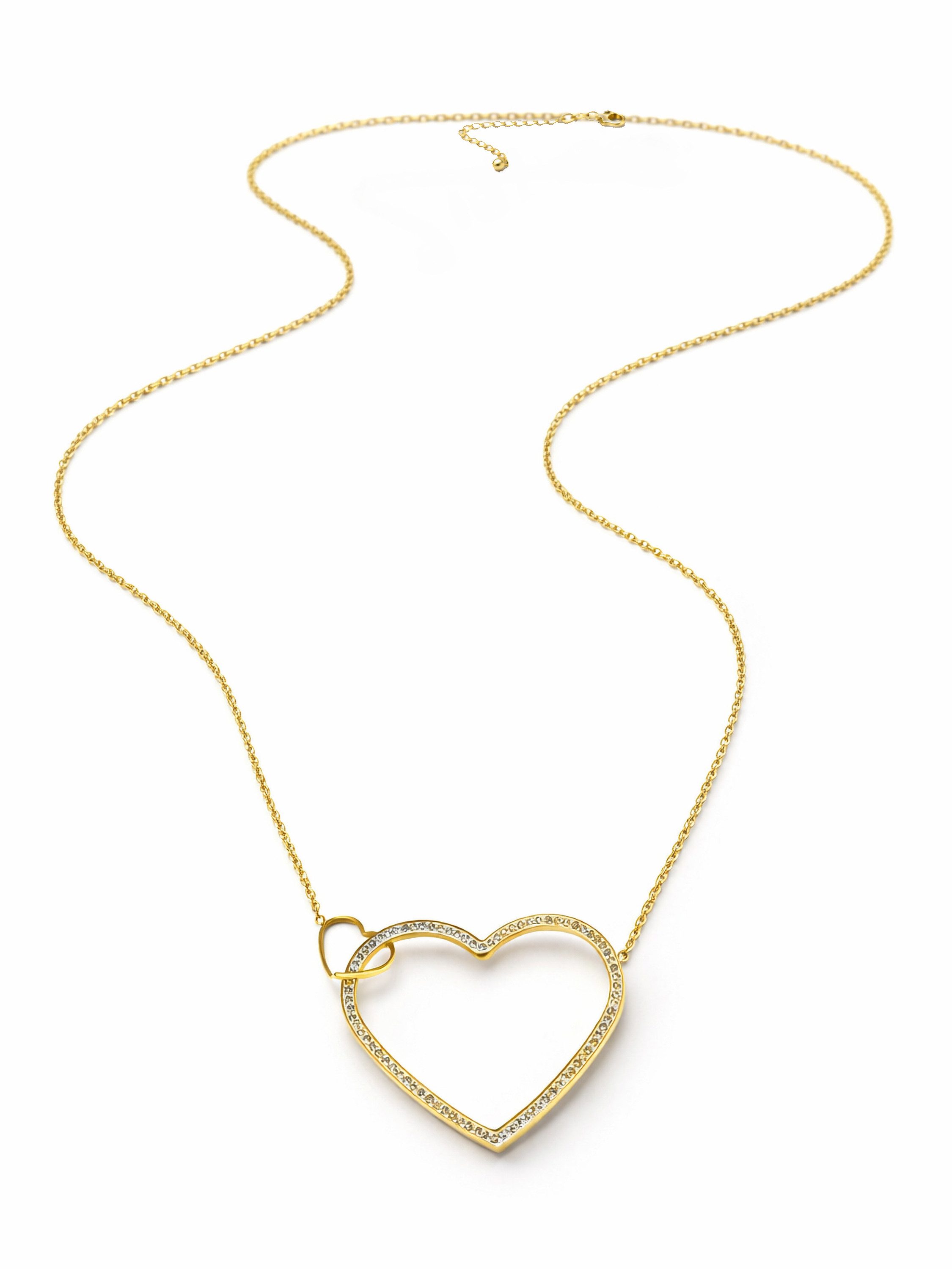 COLLEZIONE ALESSANDRO Lange Kette Lyon, mit Glassteinen