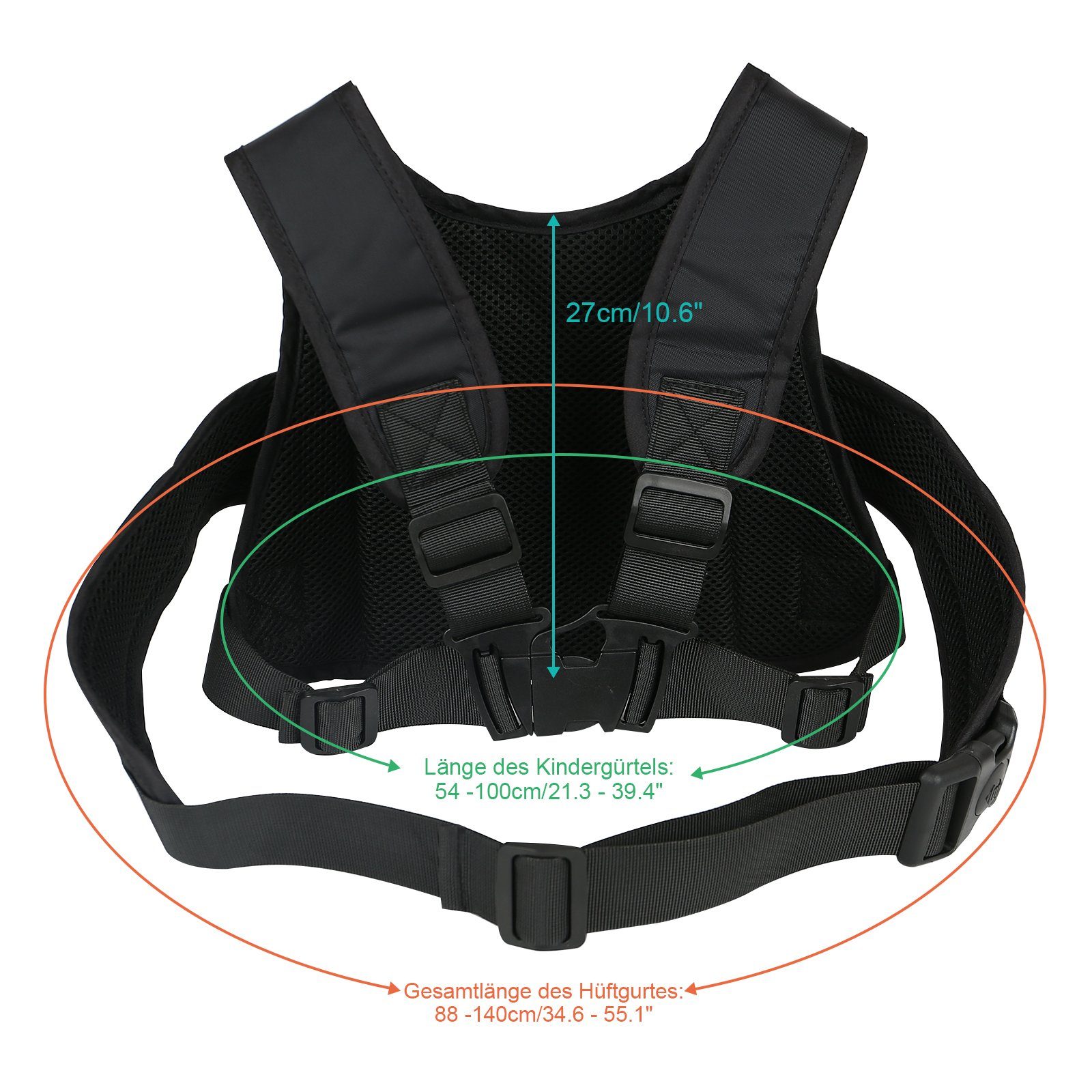 TWSOUL Sicherheitsgurt für Kinder in Elektroautos und Motorrädern Kinder-Sicherheitsgurt, Wasserdichtes Nylongewebe, Reflektierendes Design für Nachtsicht