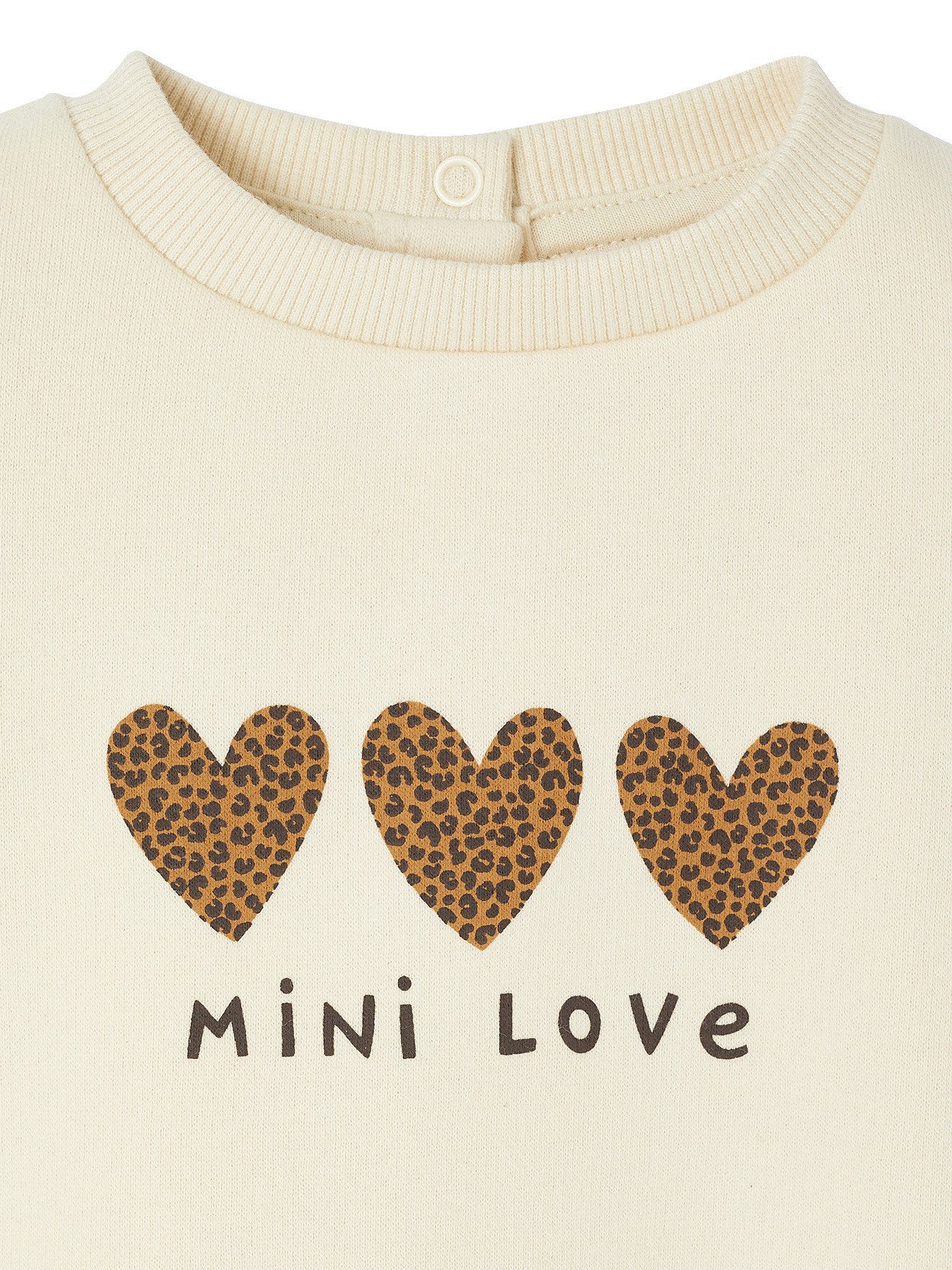 vertbaudet Sweatshirt Baby Sweatshirt mit Motiv vorn, BASIC mit Message-Print & Recycling-Polyester – Bild 3 von 5