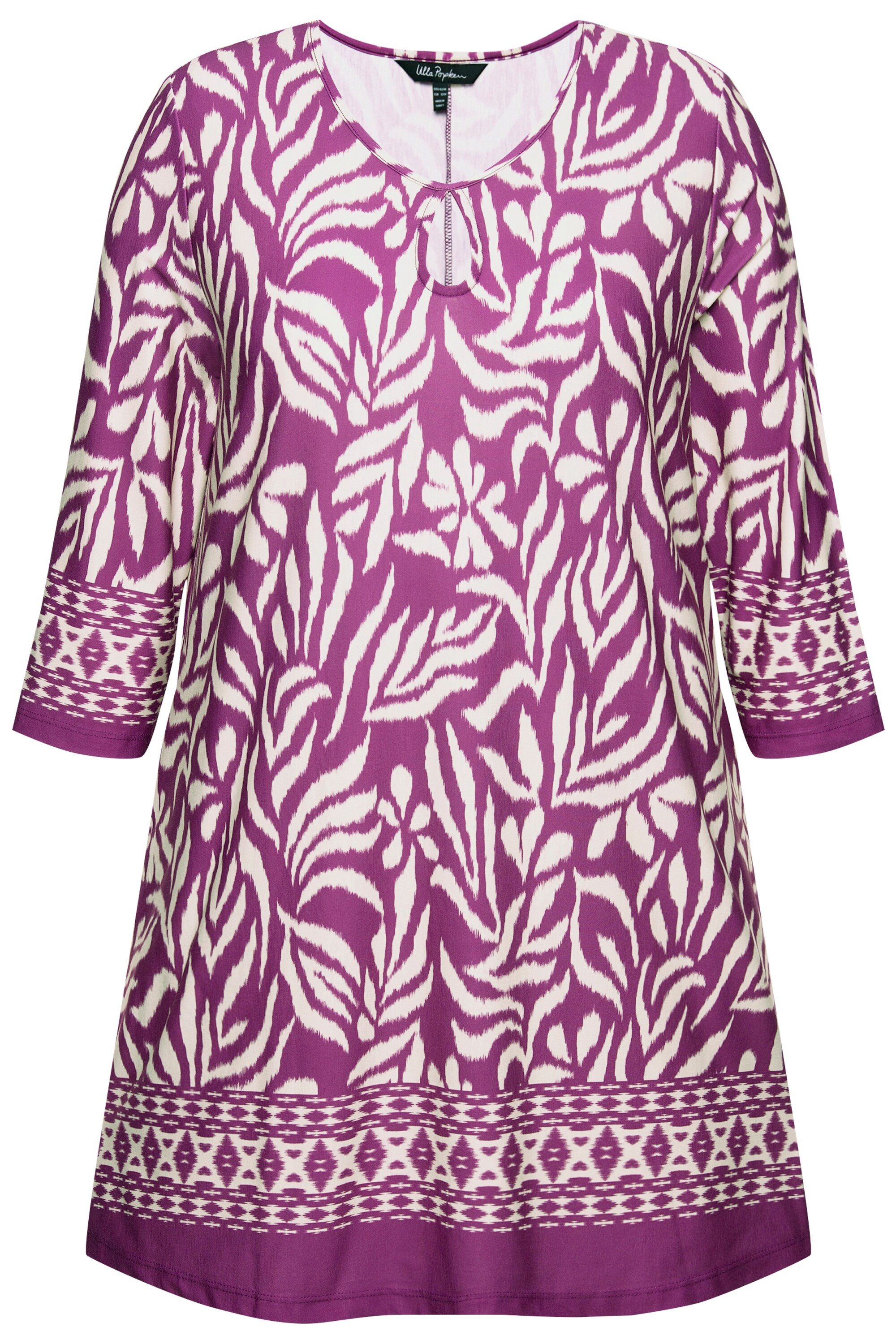 Ulla Popken Longshirt Longshirt A-Linie florales günstig online kaufen