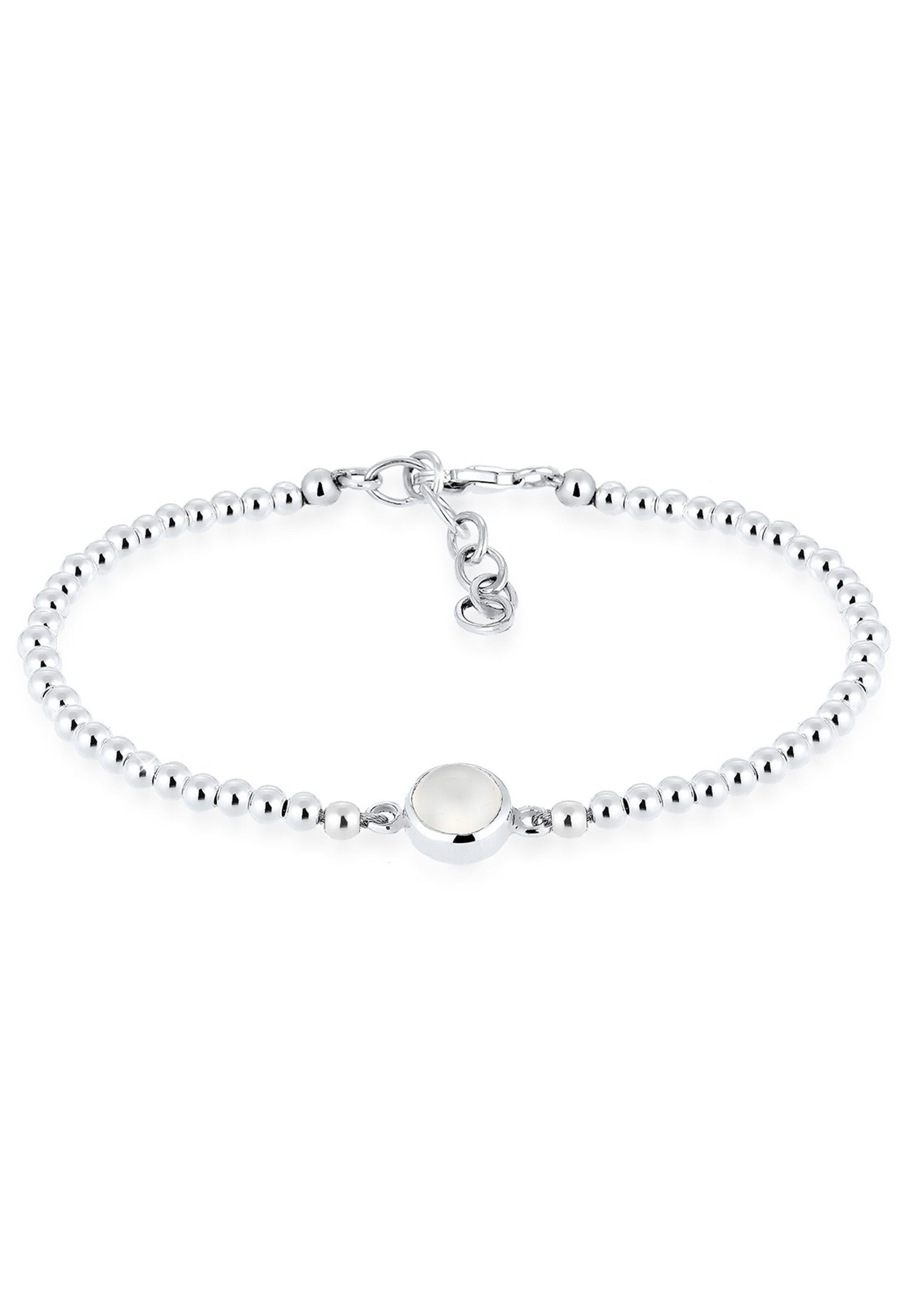 Elli Armband Mondstein Kugel Rund 925 Sterling Silber