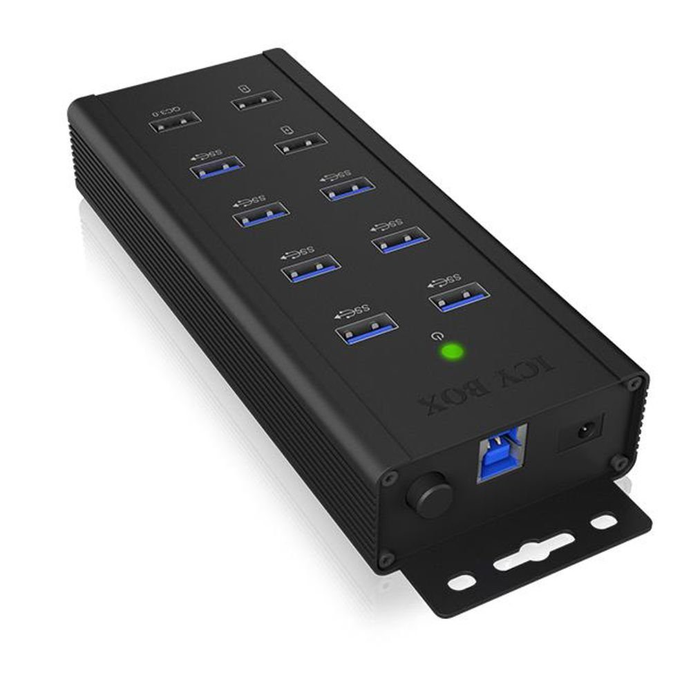 ICY BOX IB-HUB1703-QC3 HUB (7 Port, USB 3.0 Hub, mit 3 Ladeanschlüsse)