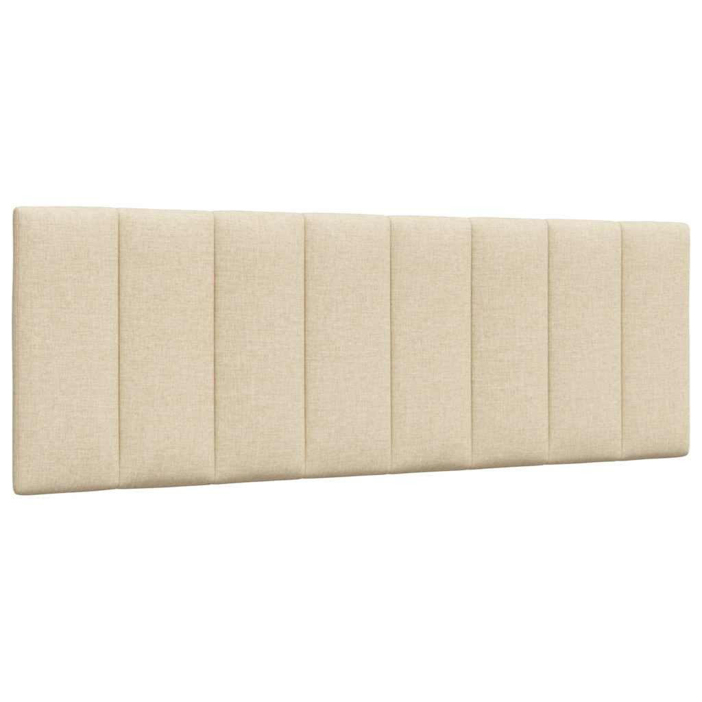 vidaXL Bett, Kopfteil-Kissen Creme 120 cm Stoff