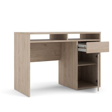 ebuy24 Schreibtisch Fula Schreibtisch 1 Schublade und 1 Tür Hickory-De