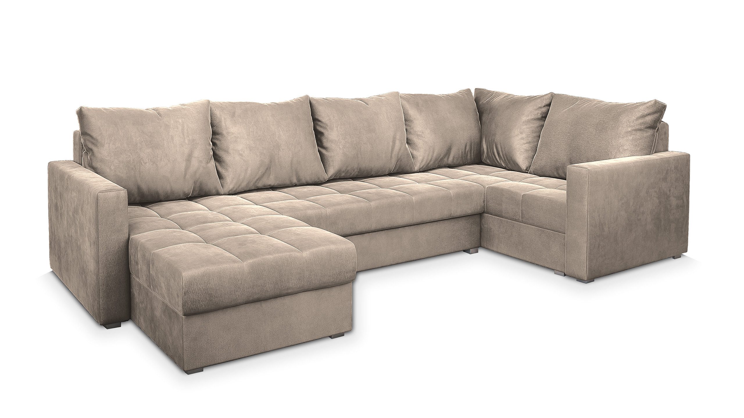 Masseno Ecksofa LORIVO mit Schlaffunktion U-Form, günstig online kaufen