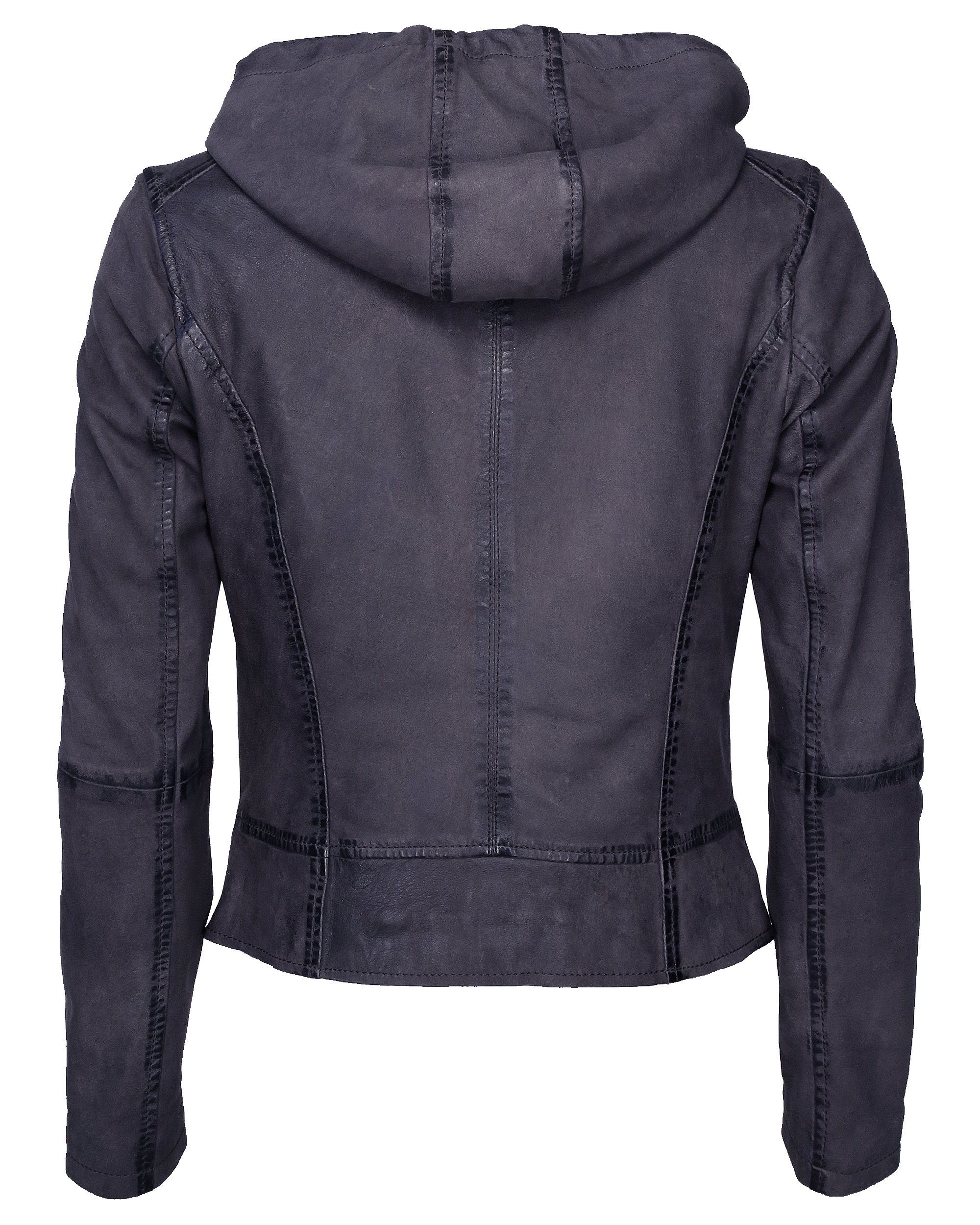 dark Maze Lederjacke blue Donie